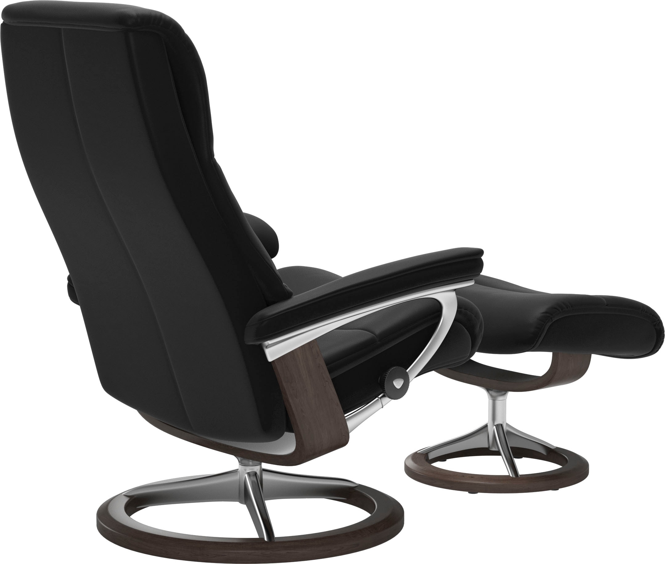 Stressless® Relaxsessel »View« Set, Relaxsessel mit Hocker,  mit Signature Base, Größe M,Gestell Wenge