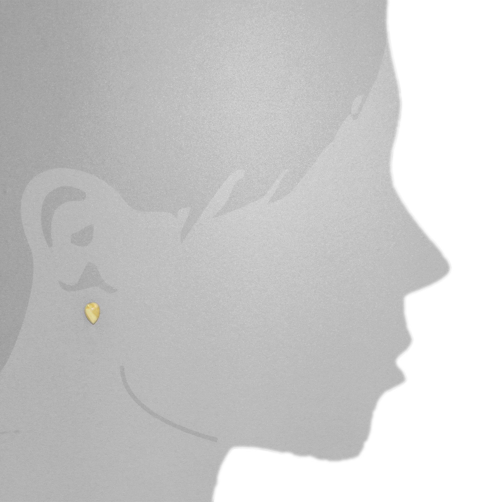 OSTSEE-SCHMUCK Paar Ohrstecker »- Klassisch 9 x 6 mm - Gold 333/000 - Bernstein«