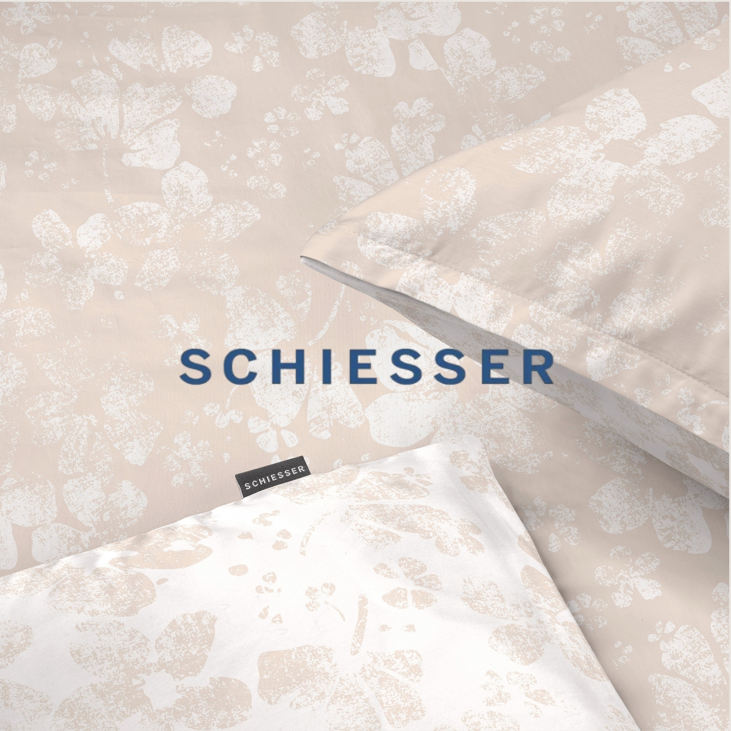 Schiesser Bettwäsche »Mona aus elegantem Baumwollsatin mit floralem Design« 2 tlg. MADE IN GREEN by OEKO-TEX®