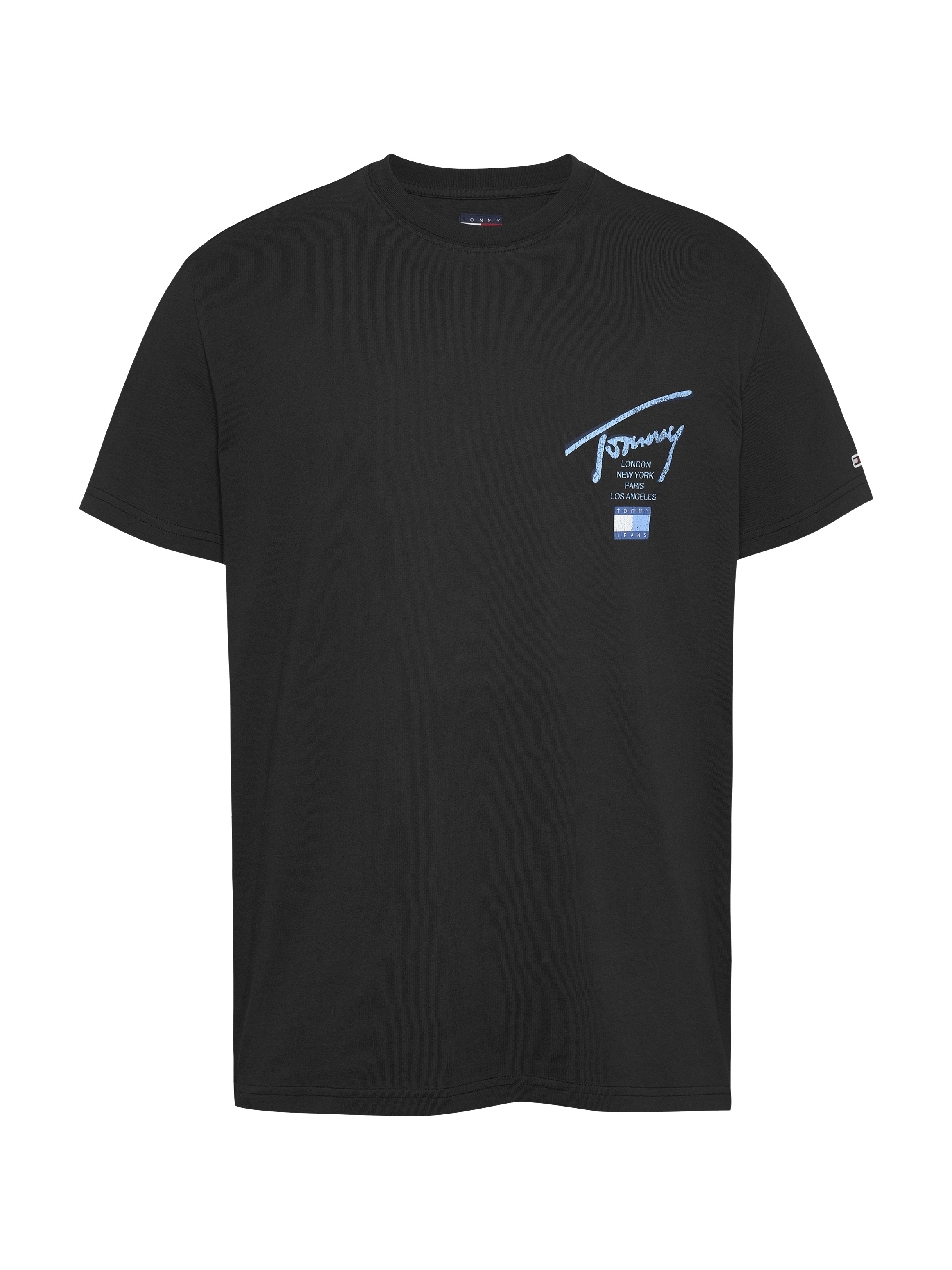 Tommy Jeans Plus Rundhalsshirt »TJM REG TOMMY SIGN CITY TEE EXT«, in Großen Größen, Logstickerei am Ärmel, Logodruck