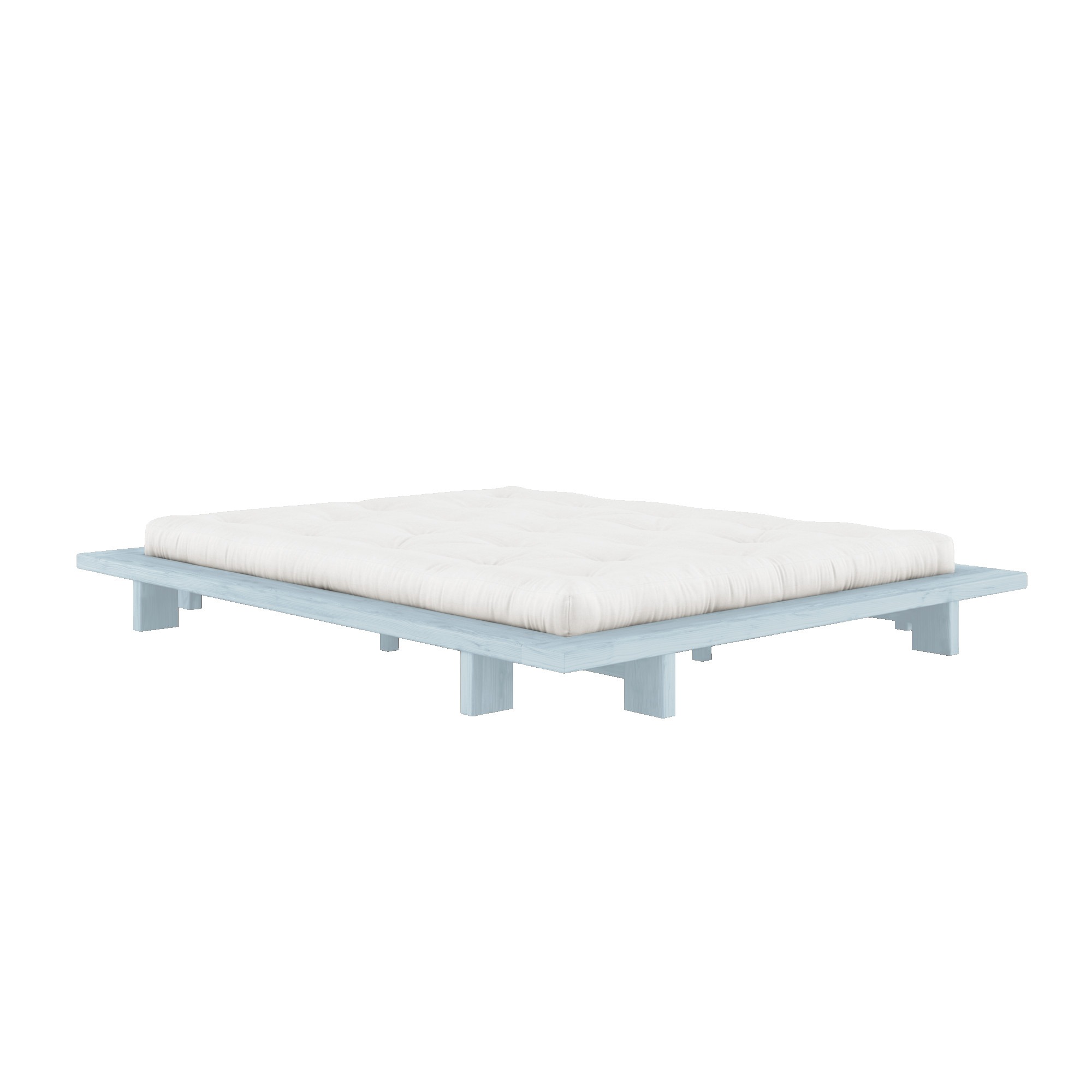 Karup Design Bettgestell »JAPAN BED Bodenbett, Holzrahmen, Futonbett, Jugendbett, Holzbett«, Massivholzbett mit Lattenrost, Kiefer massiv, Bett ohne Kopfteil
