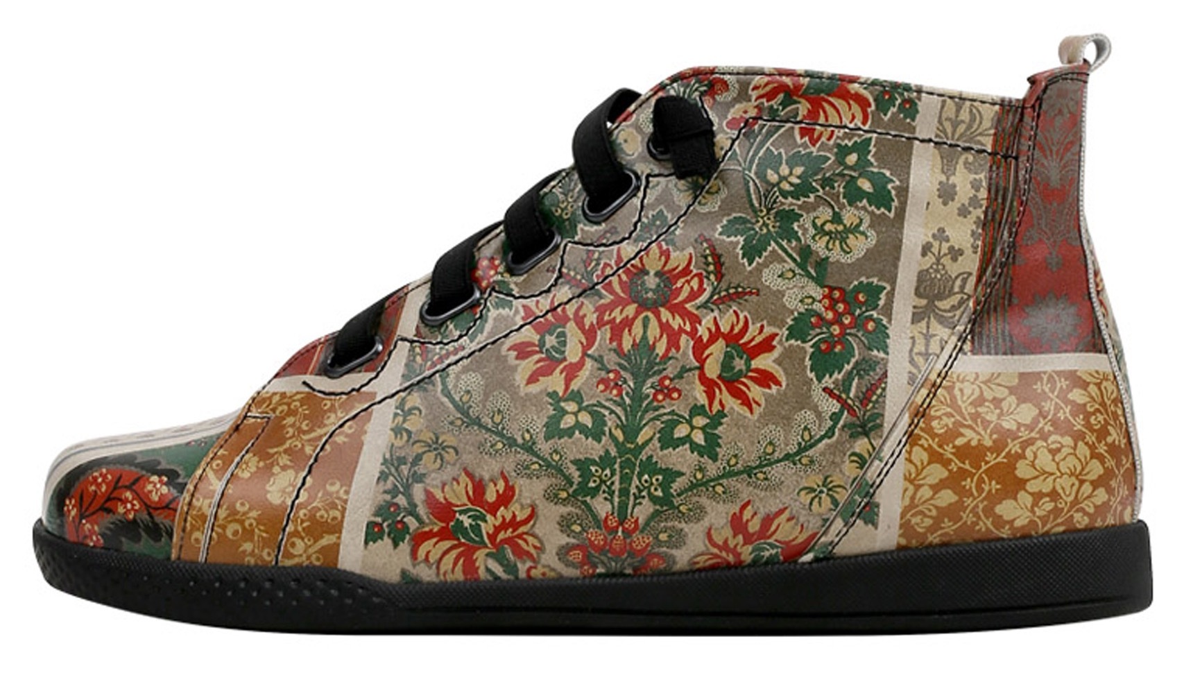 DOGO Schnürboots »Floral Scented vegan« mit buntem Blumenmuster
