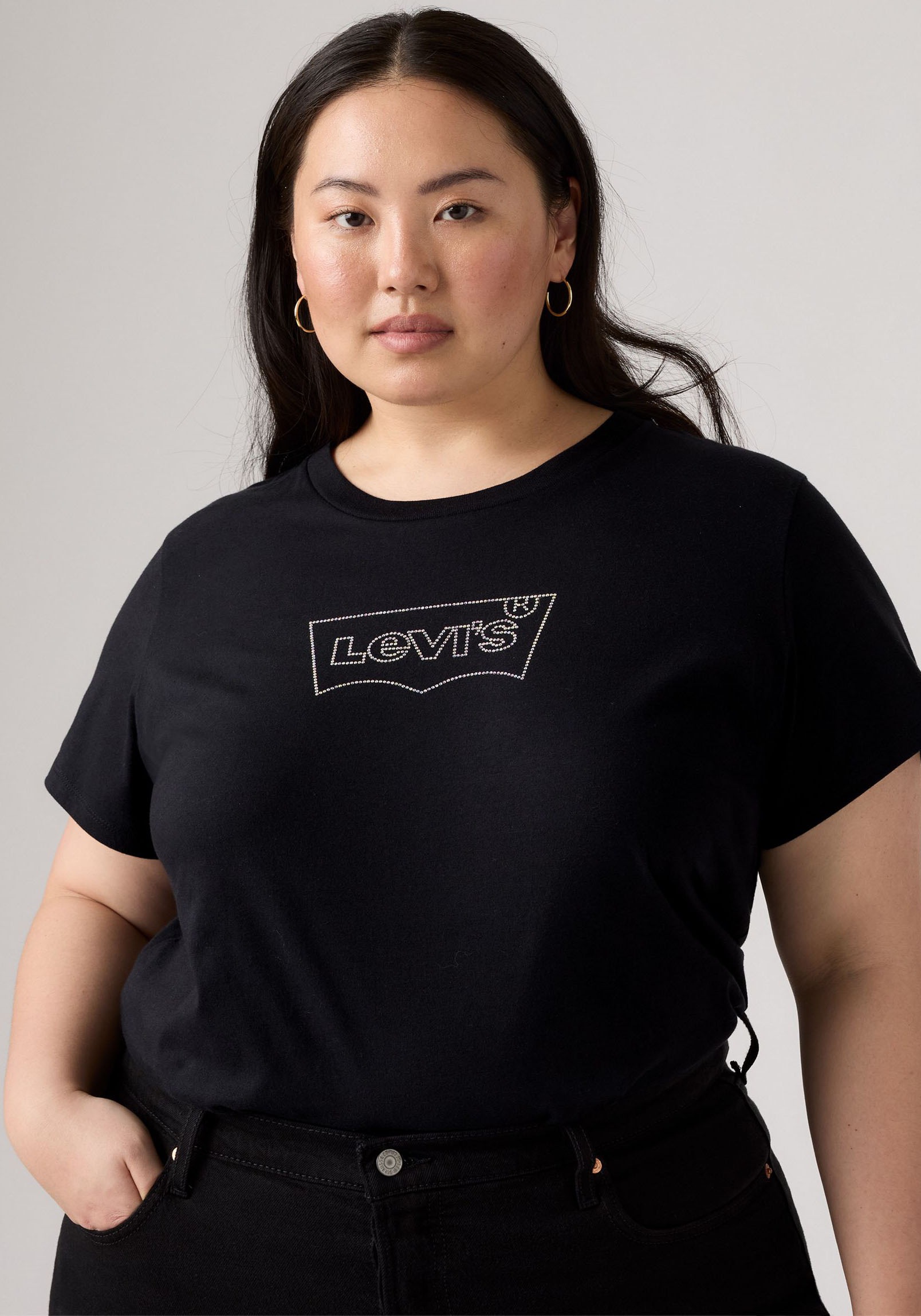 Levi's® Plus T-Shirt »Perfect Tee«, mit Batwing-Logo