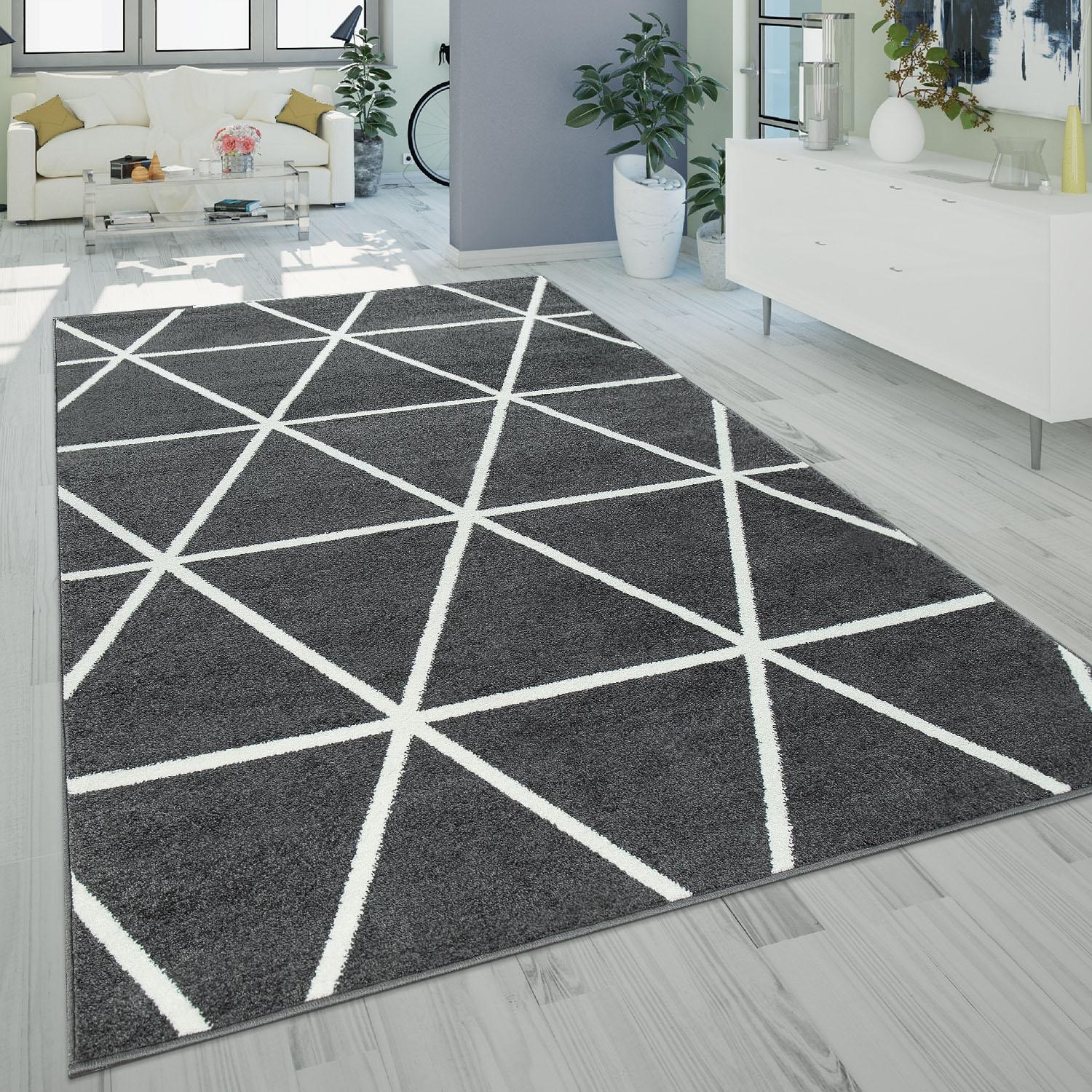 Paco Home Läufer »Stella 401«, rechteckig, 16 mm Höhe, Teppich, Pastellfarben, Rauten Design, Skandi Muster, Kurzflor
