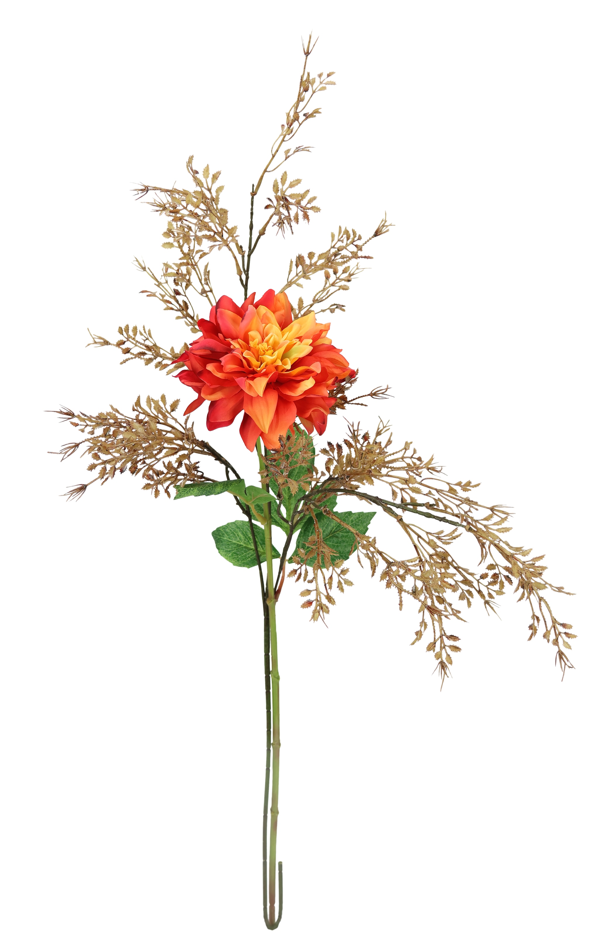 I.GE.A. Kunstblumenstrauß »Kunstblumen Set Dahlie« Mit Dekozweig 62 cm hoch Blumen Arrangement Seidenblumen Einzelblumen