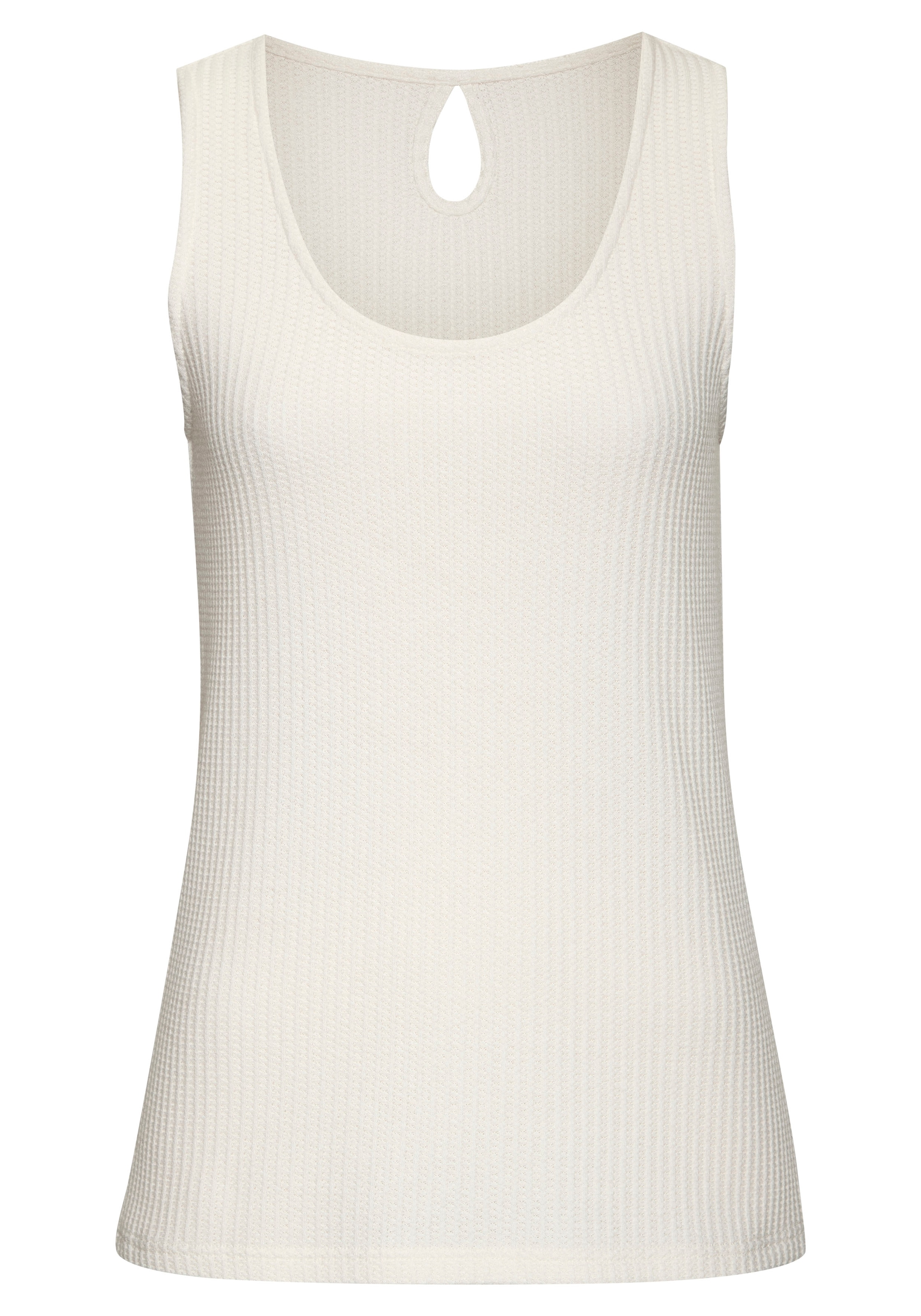 Vivance Trägertop »mit tropfenförmigem Cut-Out am Rücken« 2er-Pack,  aus weicher Piqué-Qualität