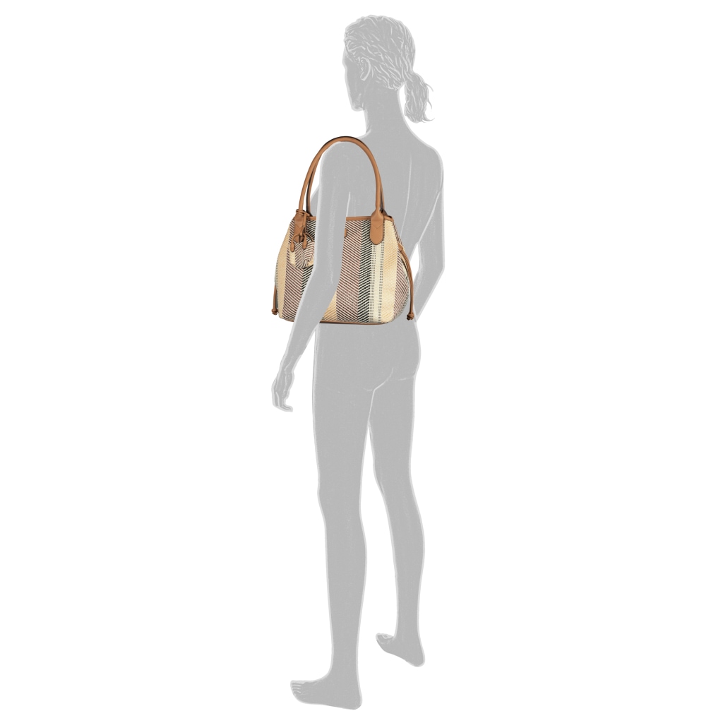 Gabor Shopper »Granada Denada« Damen Umhängetasche, Schultertasche mit Mini-Me Anhänger