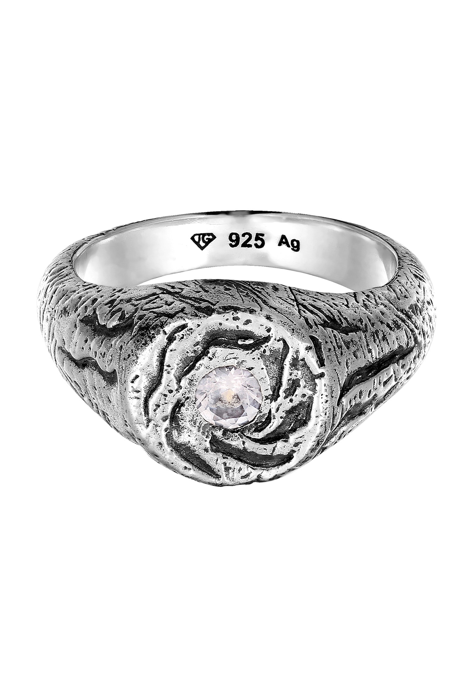 HAZE & GLORY Siegelring »Ring Siegelring Topas Weiß 925 Sterling Silber«