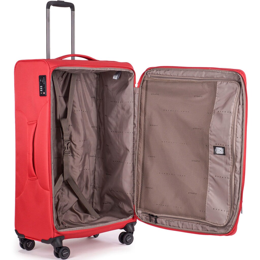 Stratic Weichgepäck-Trolley »Stratic Light + L, red«, 4 Rollen