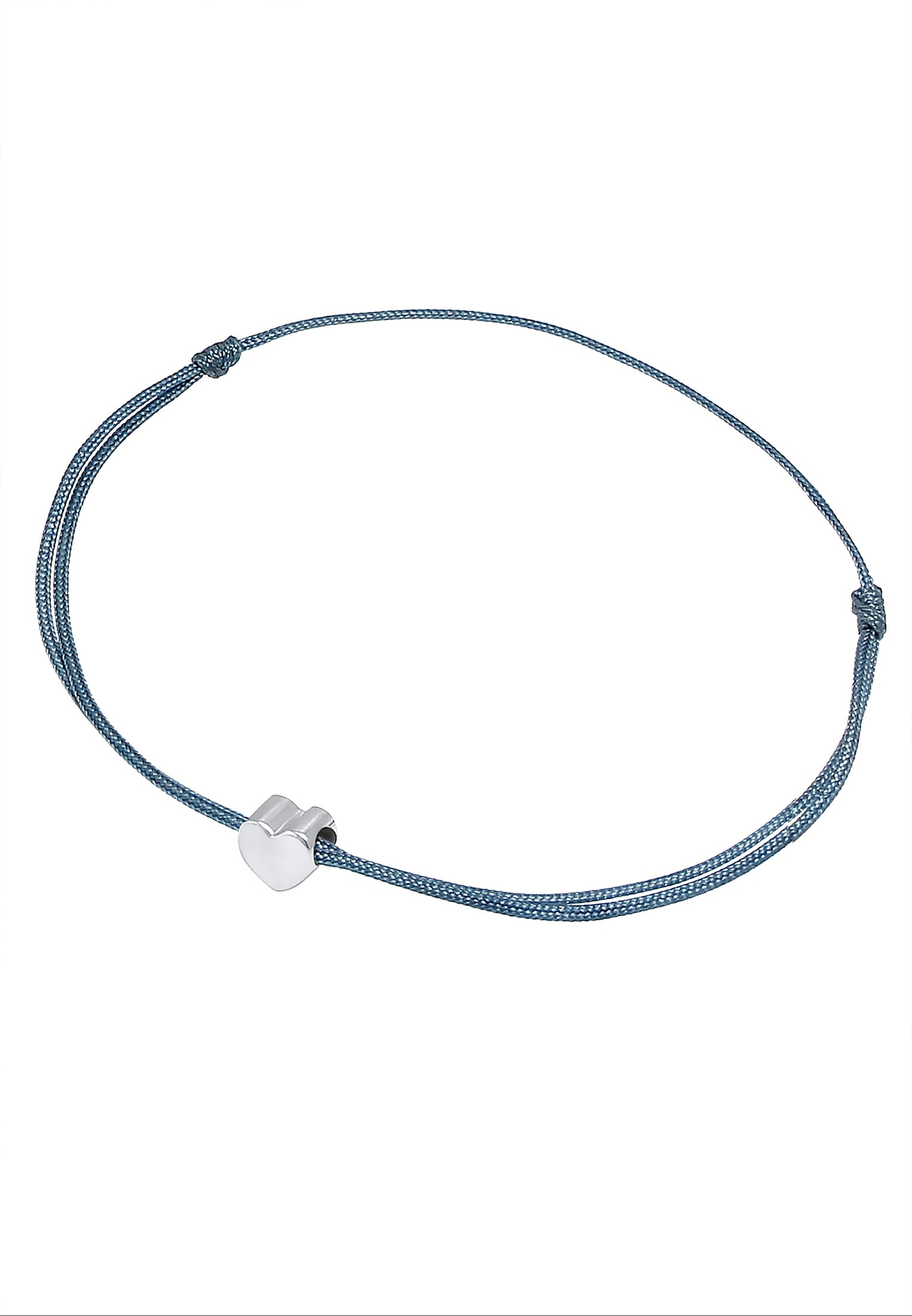 Elli Armkette »Armband Herz Liebe Textil Romantik 925 Silber«