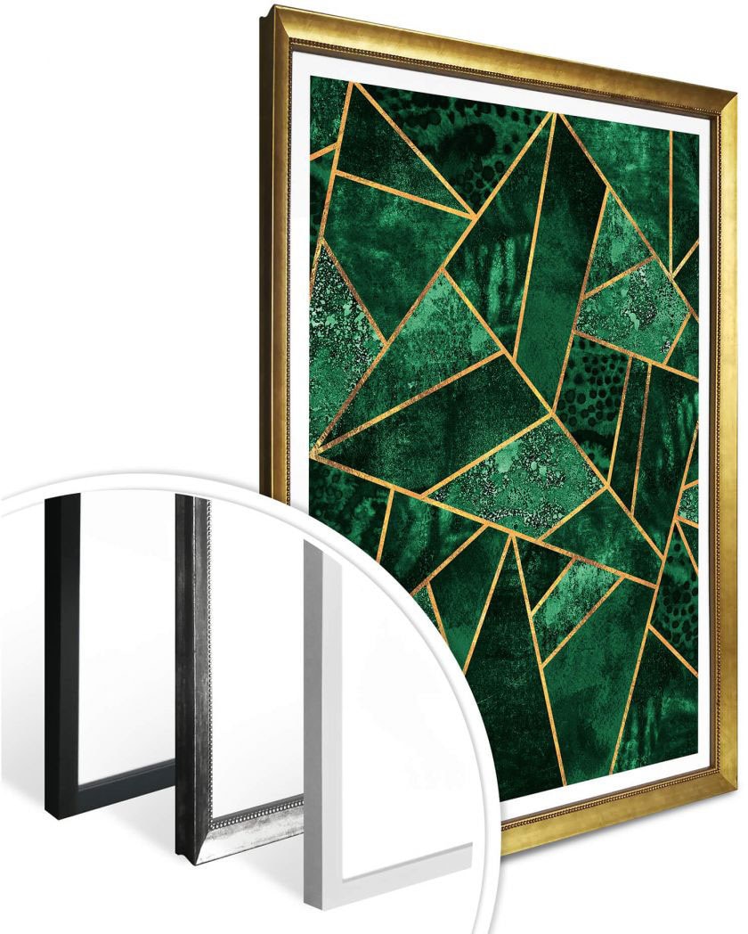 Wall-Art Poster »Grüner Smaragd«, Schriftzug, (1 St.) auf Raten kaufen