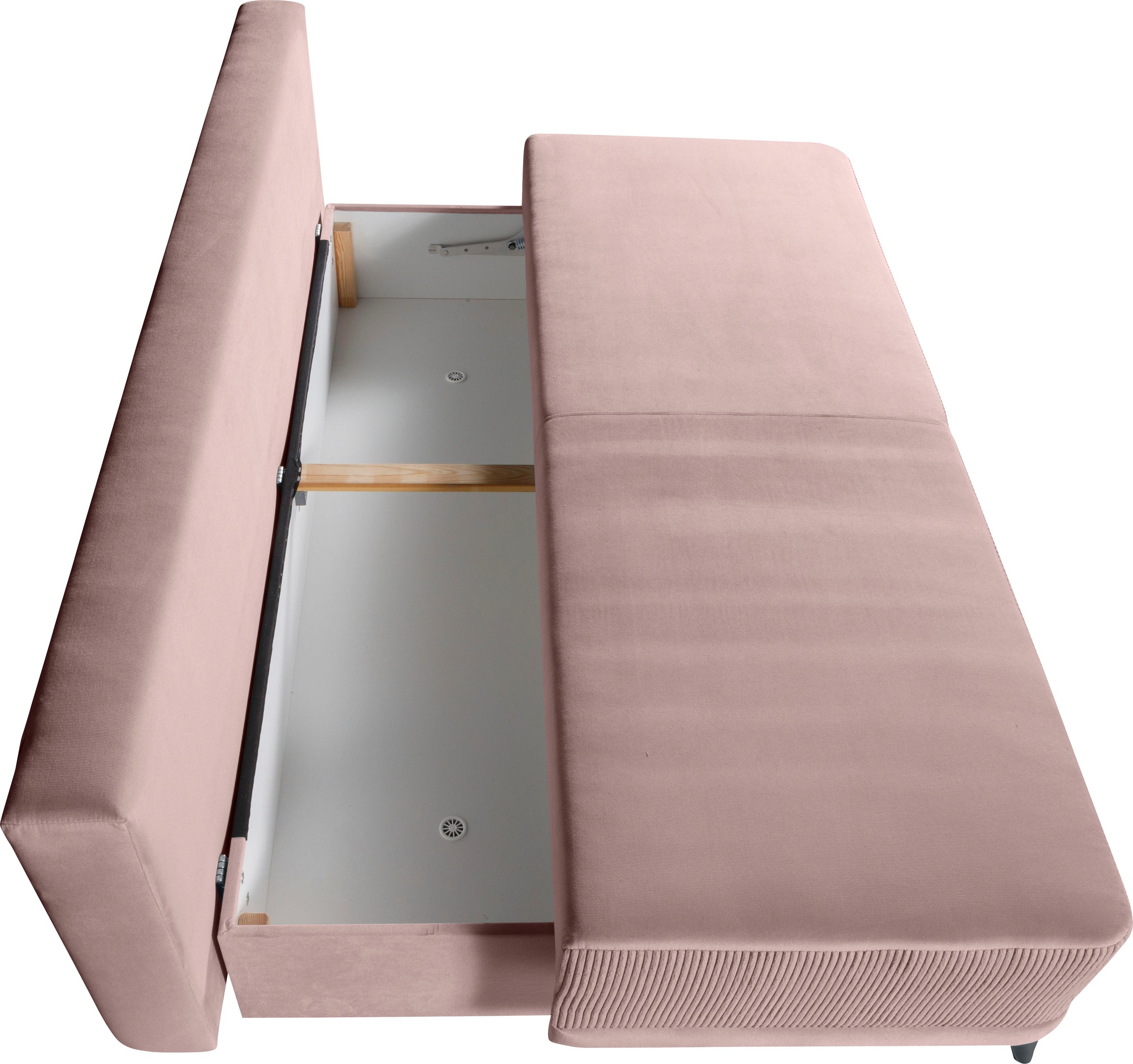 WERK2 Schlafsofa »Rosso«, 2-Sitzer Sofa und Schlafcouch mit Federkern & Bettkasten