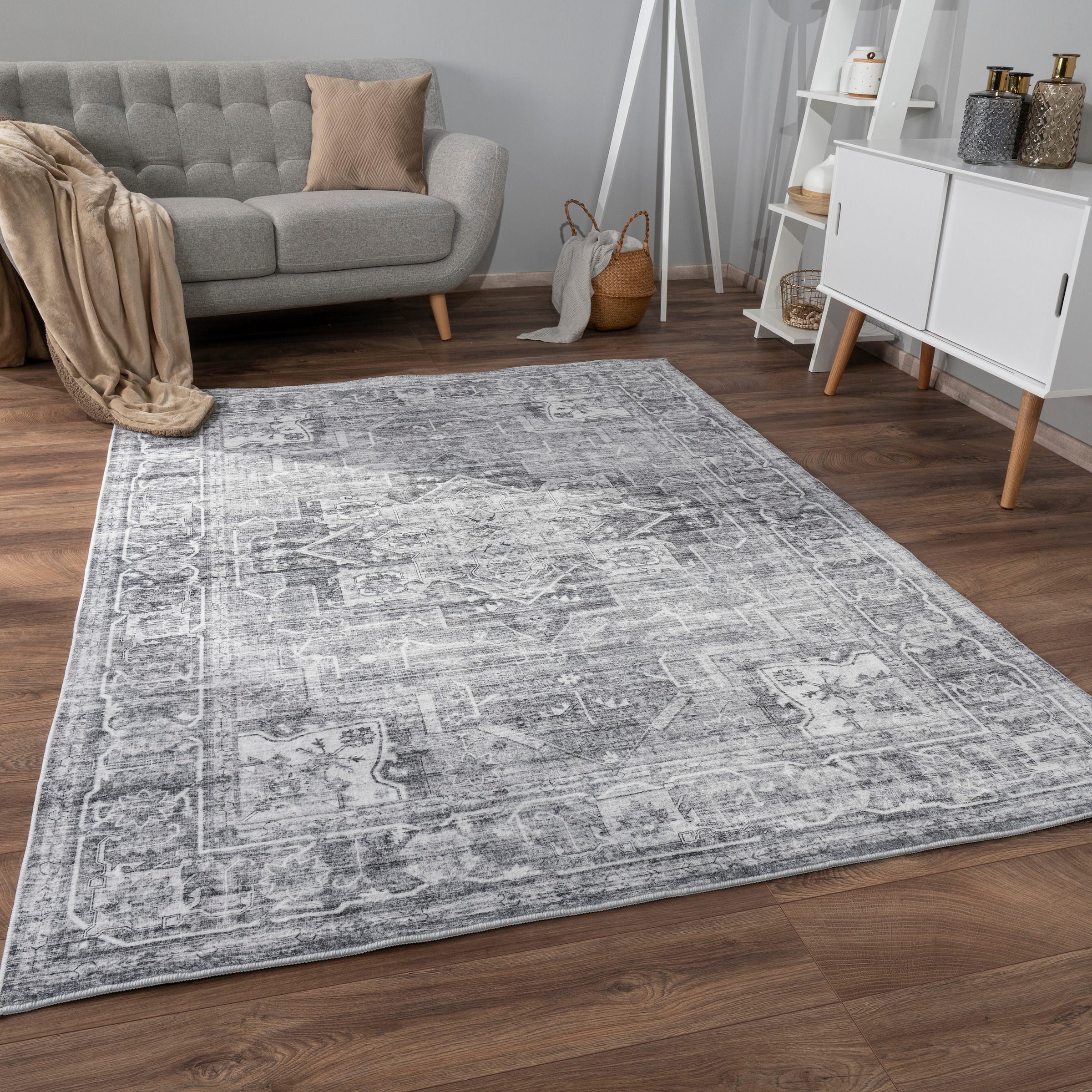 Paco Home Teppich »Cambridge 461« rechteckig 12 mm Höhe Kurzflor, orientalisches Muster, Vintage Design