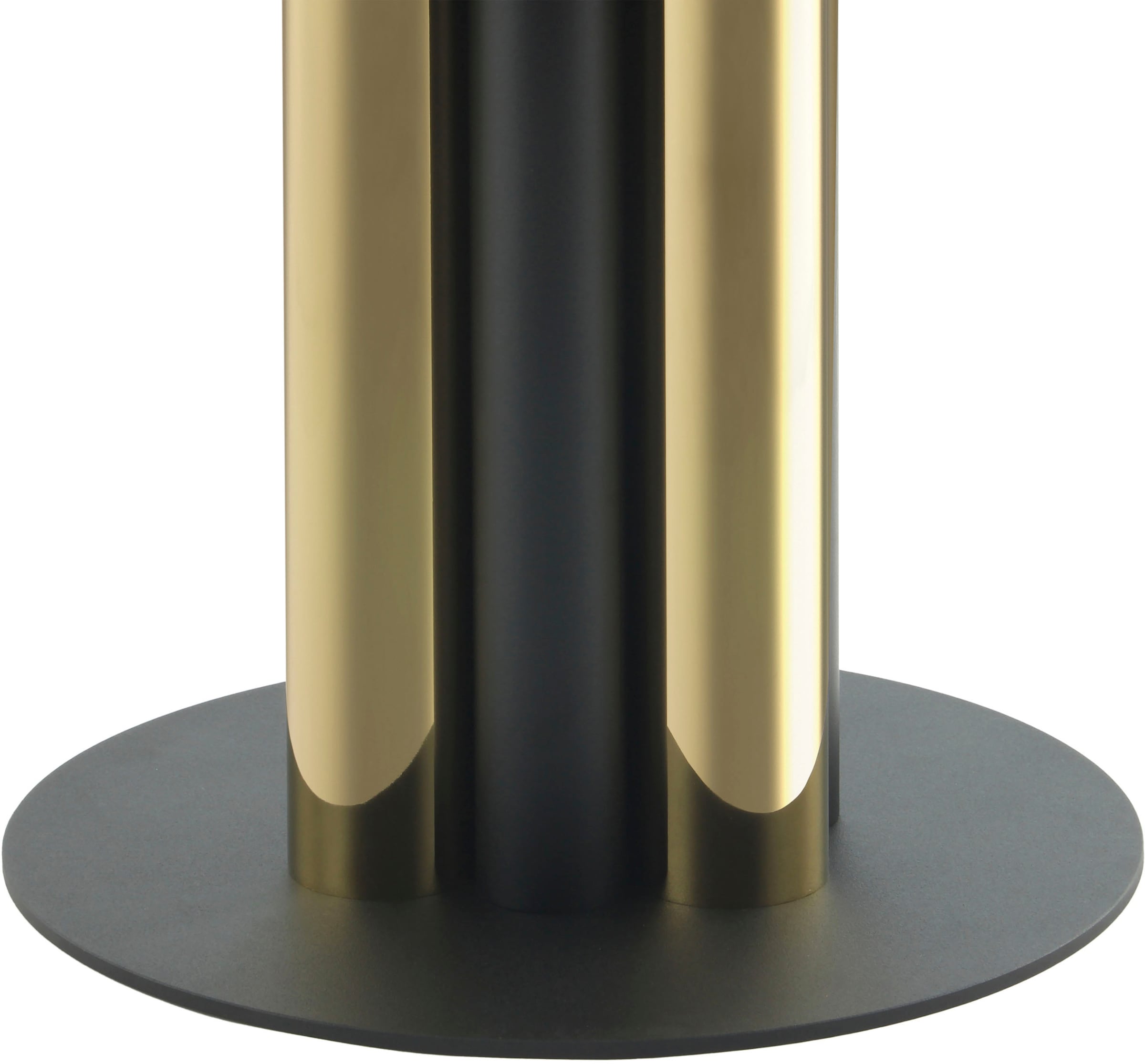 Kayoom Beistelltisch »Ontario 225, Runde  Glasplatte aus Sicherheitsglas, 100% Edelstahl« 1 Stk. tlg. Modernes Design, zweifarbiges Säulengestell, Eyecatcher Element