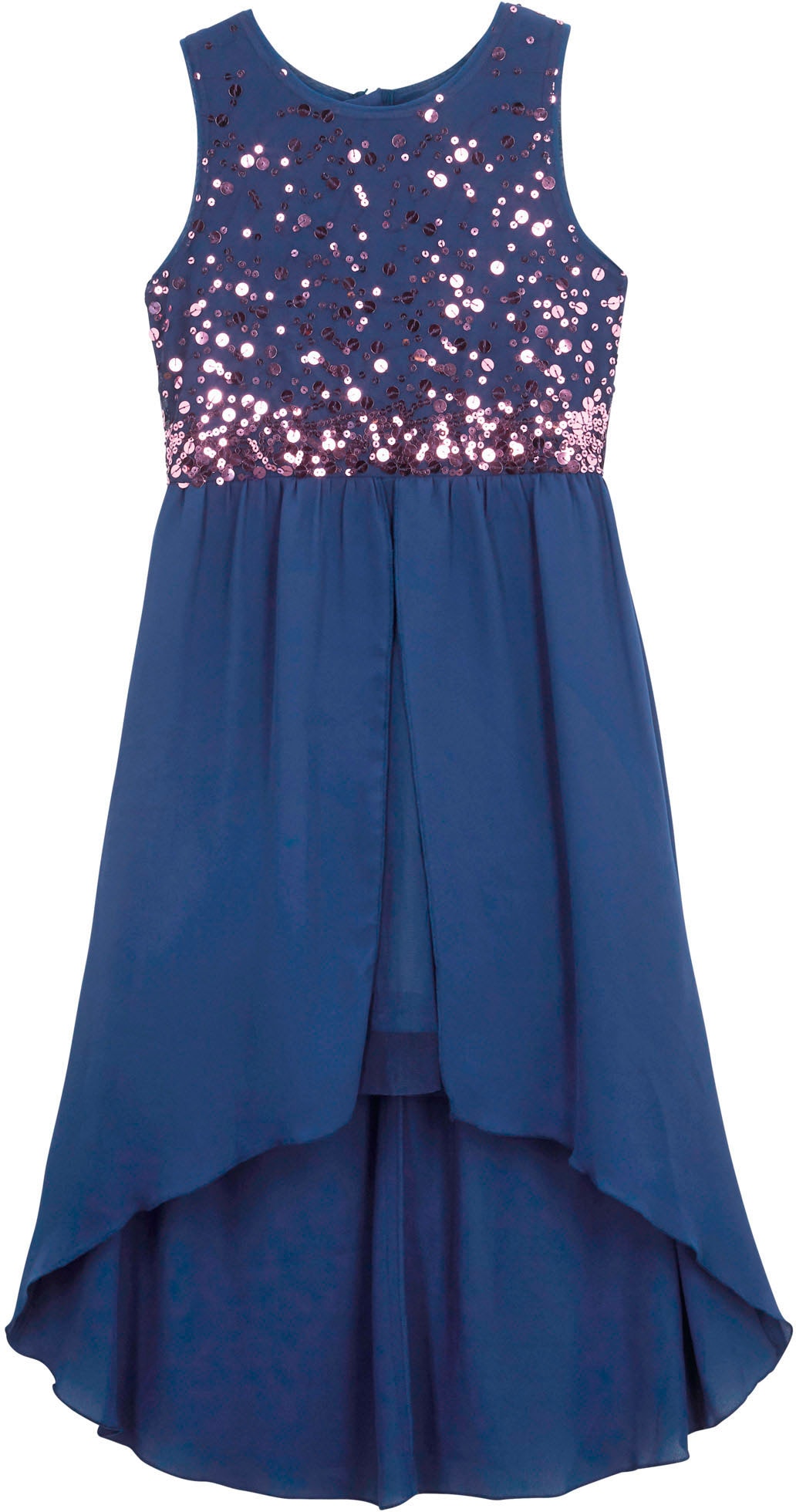 bonprix Vokuhila-Kleid festliches Kleid, aus Polyester, regular fit