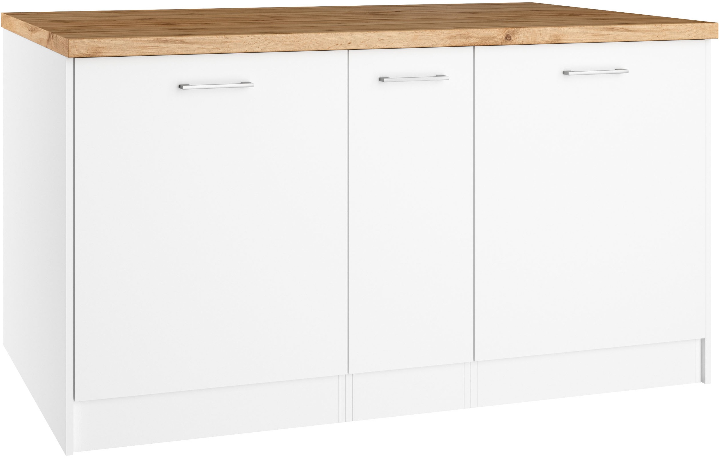 KOCHSTATION Kücheninsel »KS-Milan« Stellmaß 153/100 cm, viel Stauraum, Lebensmittelpunkt: Küche