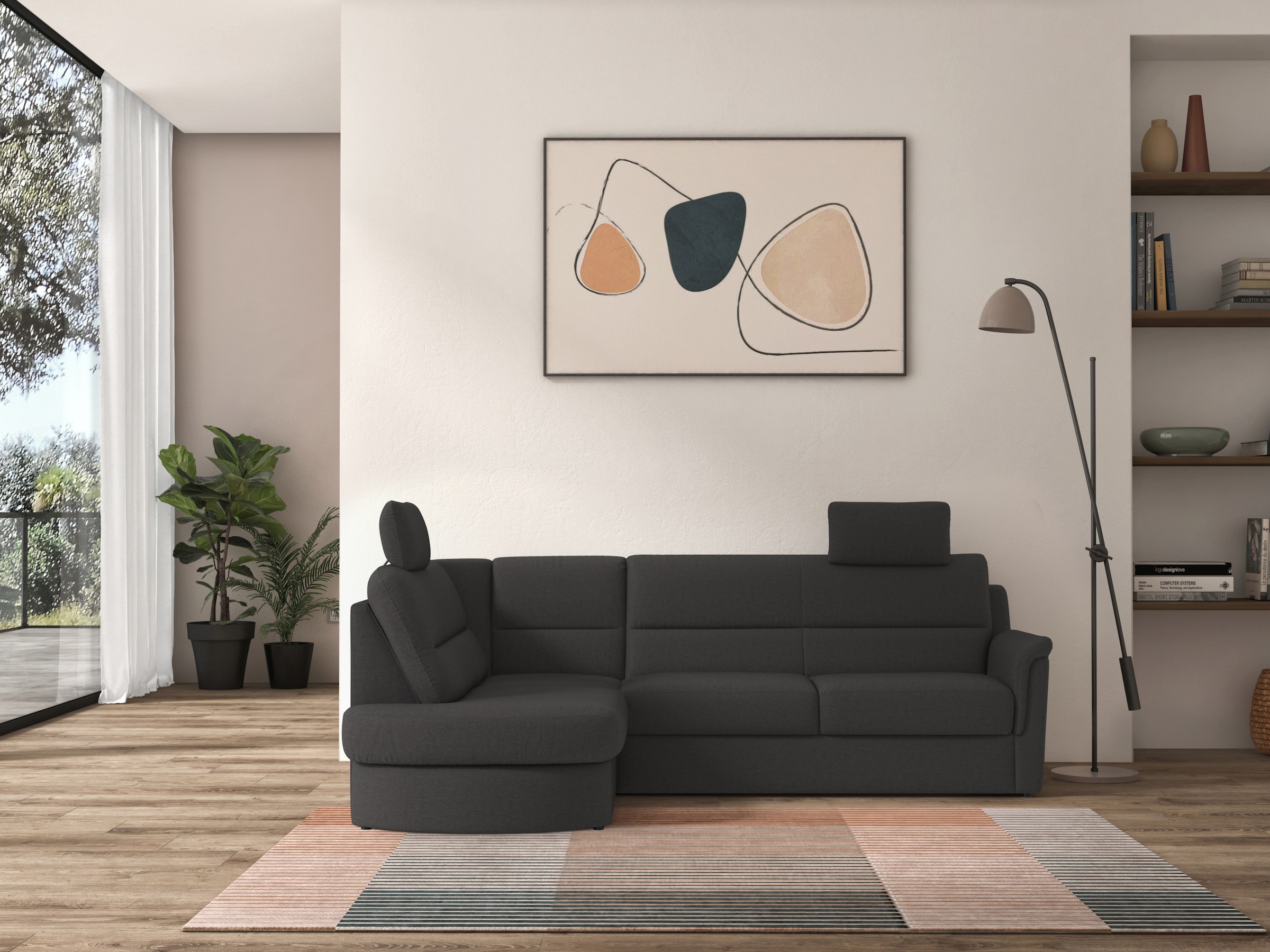 sit&more Ecksofa »Panini L-Form« wahlweise mit Bettfunktion und Bettkasten