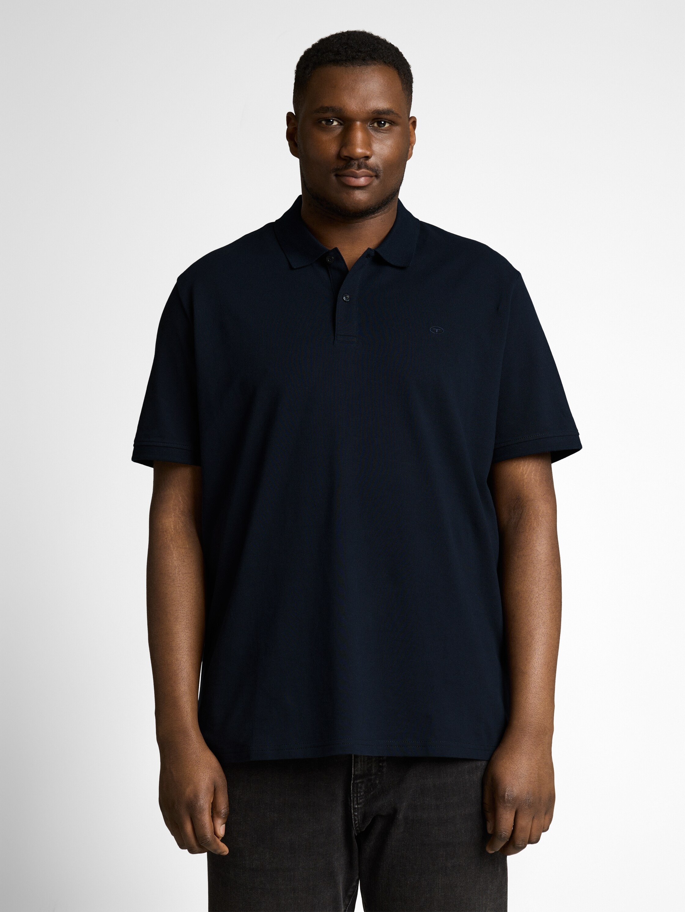 TOM TAILOR PLUS Poloshirt mit Logo-Stickerei - Große Größen
