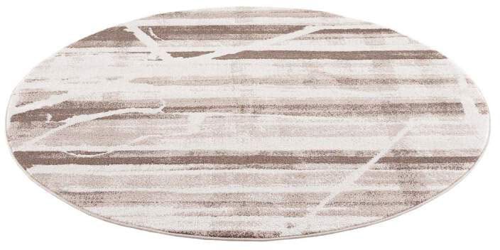 Carpet City Teppich »Moda«, rund, 11 mm Höhe, Kurzflor, Streifen-Muster, Weicher Flor