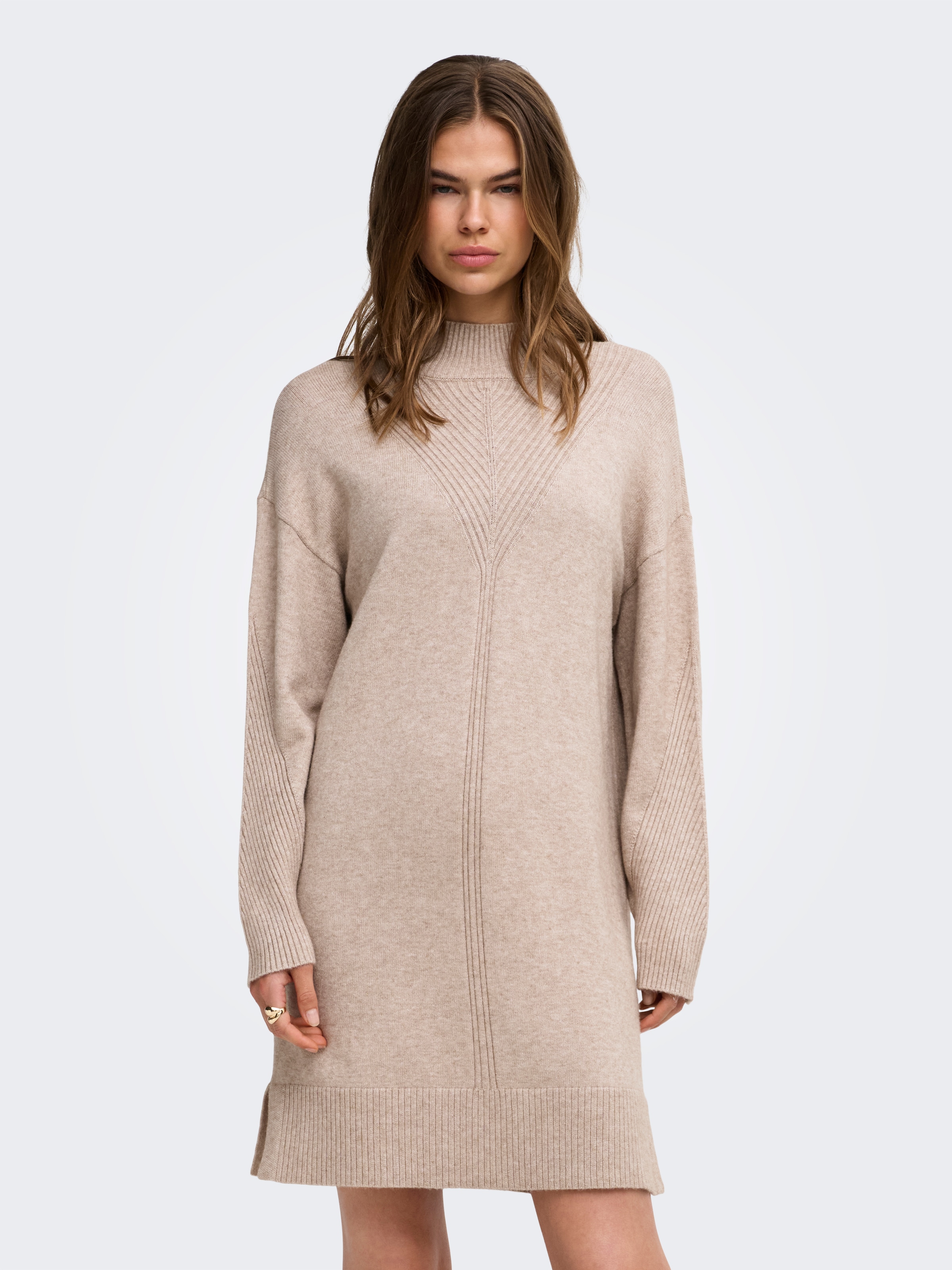 ONLY Strickkleid »ONLPRINCESS LS HIGHNECK DRESS KNT« Viskosemischung, regular fit