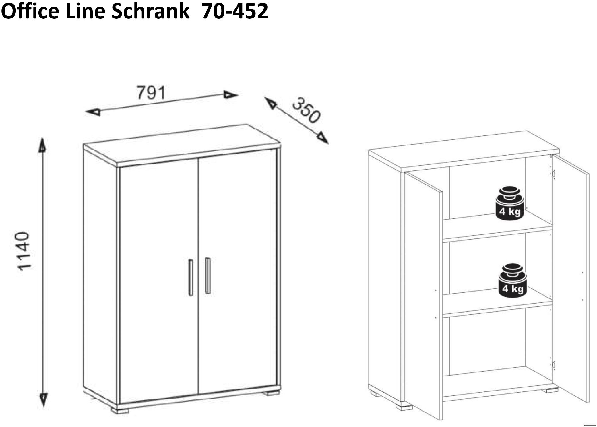 BEGA OFFICE Aktenschrank »Office Line«, Büroschrank, Aktenschrank Mehrzweckschrank wahlweise in 3 Farben