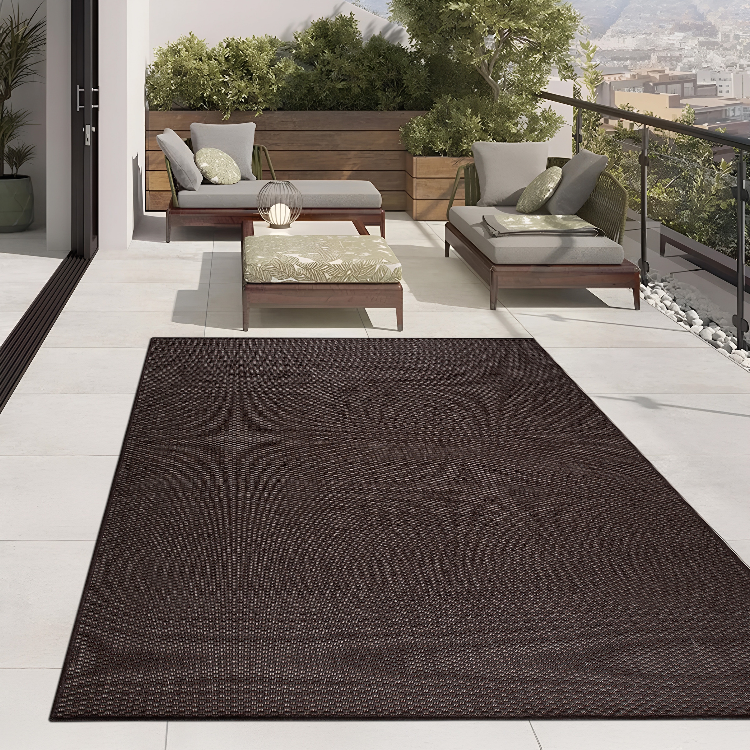 my home Teppich »Venedig auch als Läufer erhältlich«, rechteckig, 4 mm Höhe, In- und Outdoor geeignet, Sisal-Optik, Wetterfest & UV-beständig