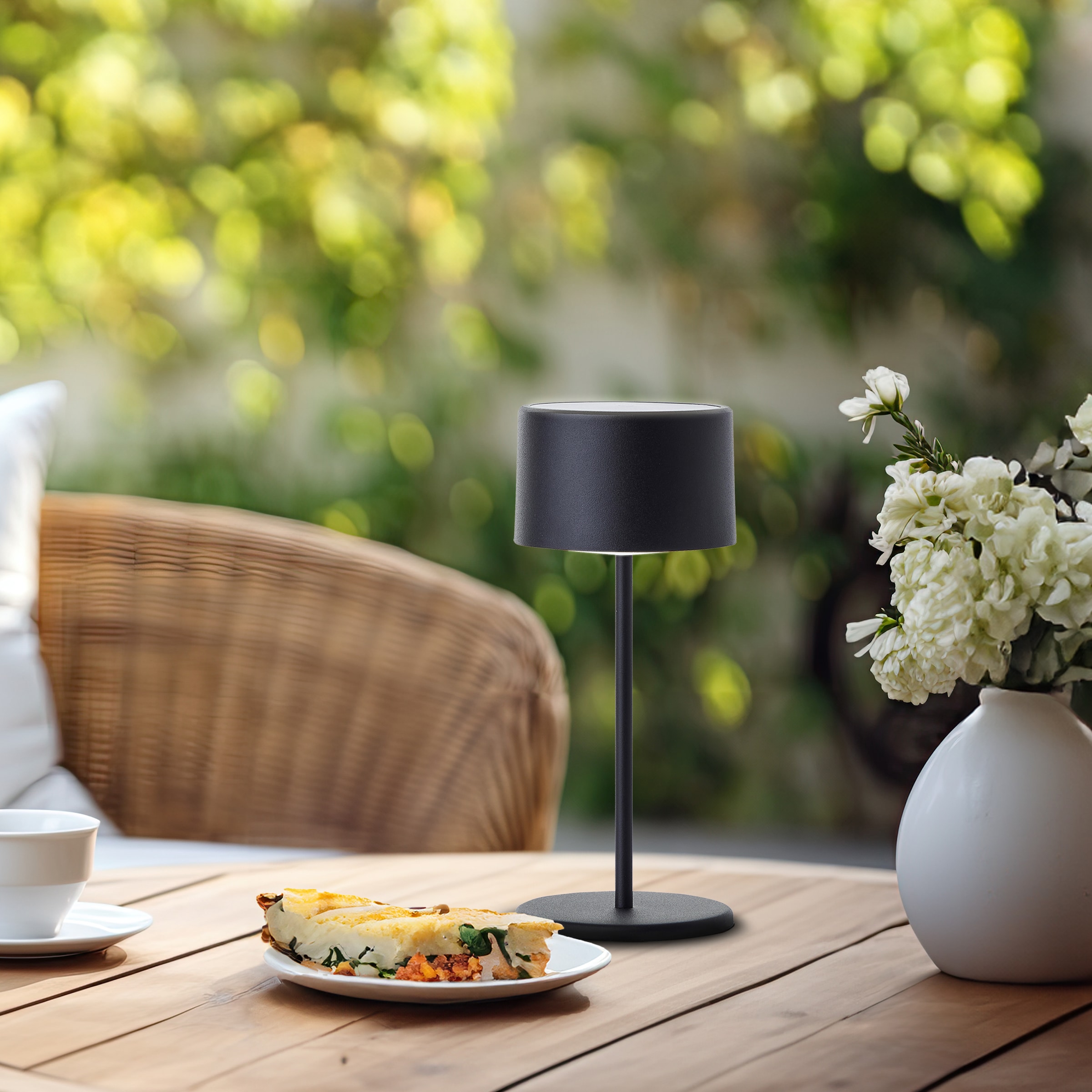 OTTO home Tischleuchte »Dreell, Akkuleuchte« LED-Modul 2 Stk. Warmweiß 2er Set, 210 lm, Touchdimmer, 3000 K, H 21 cm