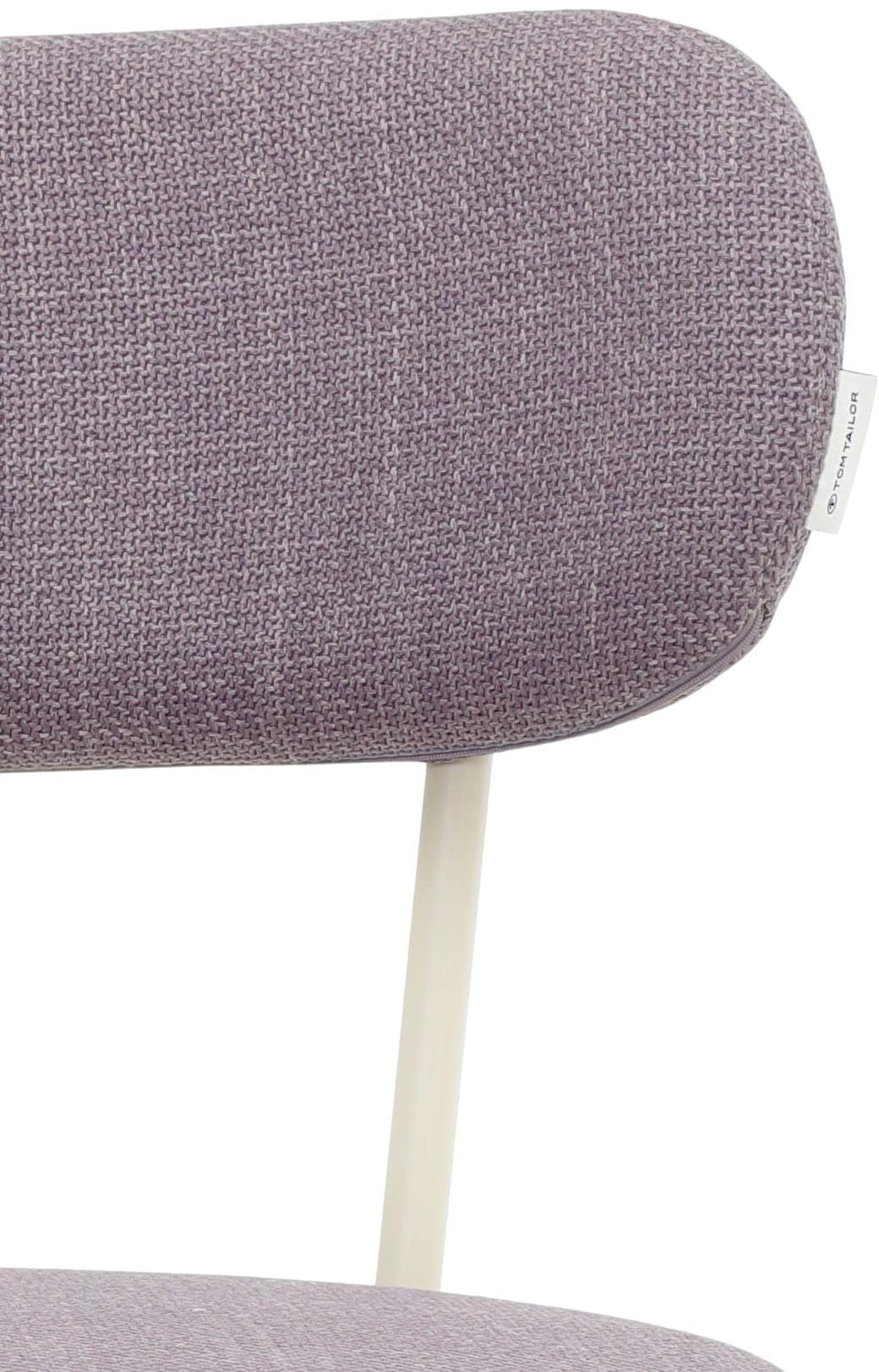 TOM TAILOR HOME 4-Fußstuhl »SOFT PAD CHAIR«, (Set), 2 St., Webstoff, Esszimmerstuhl, 4-Fußgestell, mit Rückenausschnitt