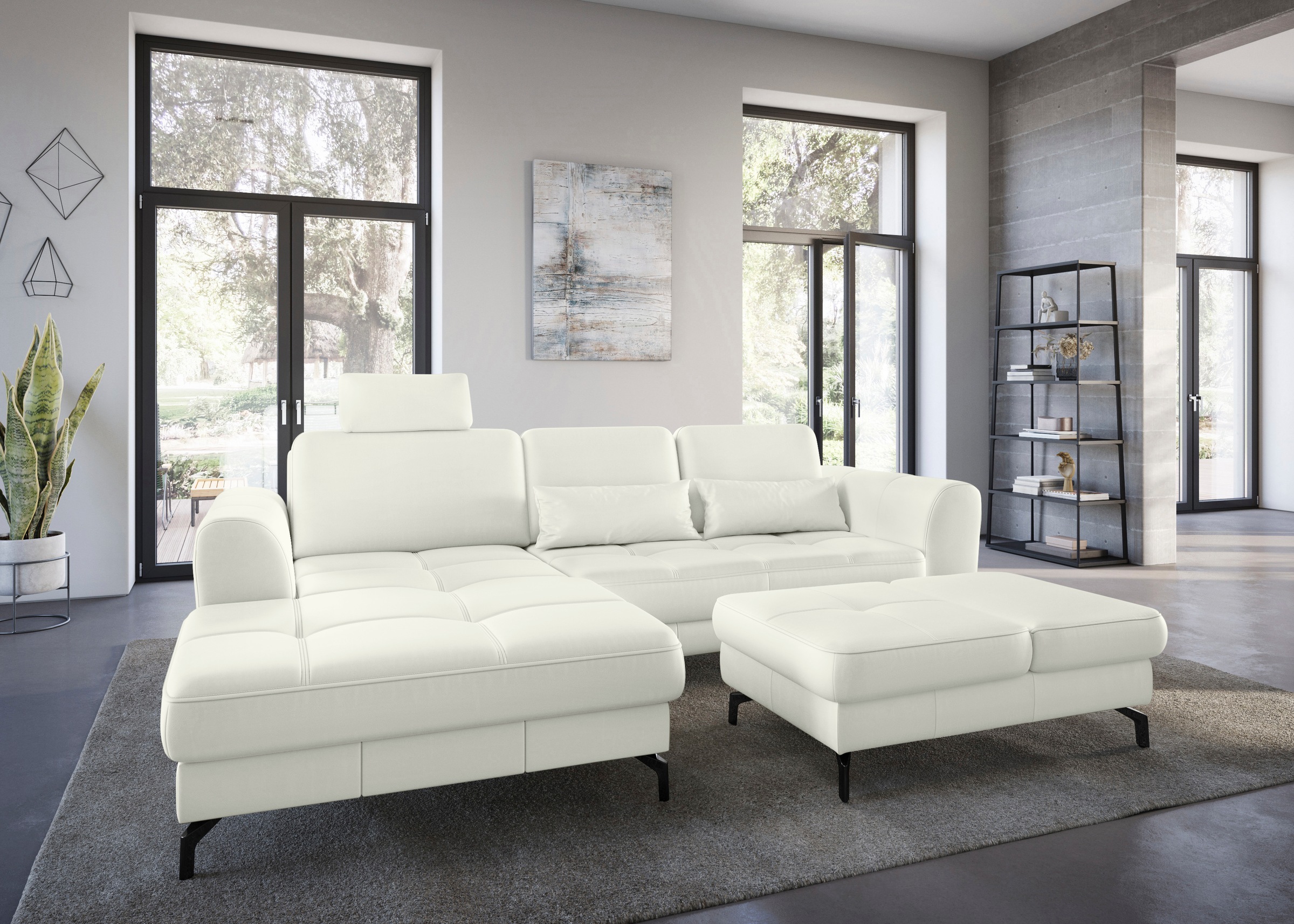 sit&more Hocker »Bendigo«, mit Klappfunktion, Bodenfreiheit 12 cm, wahlweise in 2 Fußfarben
