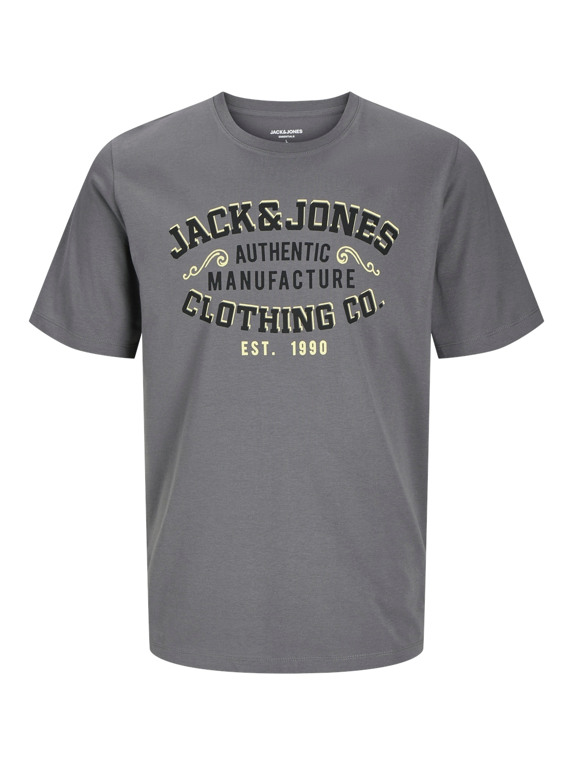 Jack & Jones Rundhalsshirt »JJELOGO TEE SS O-NECK 2 COL SS25 SN«, mit Logo Print