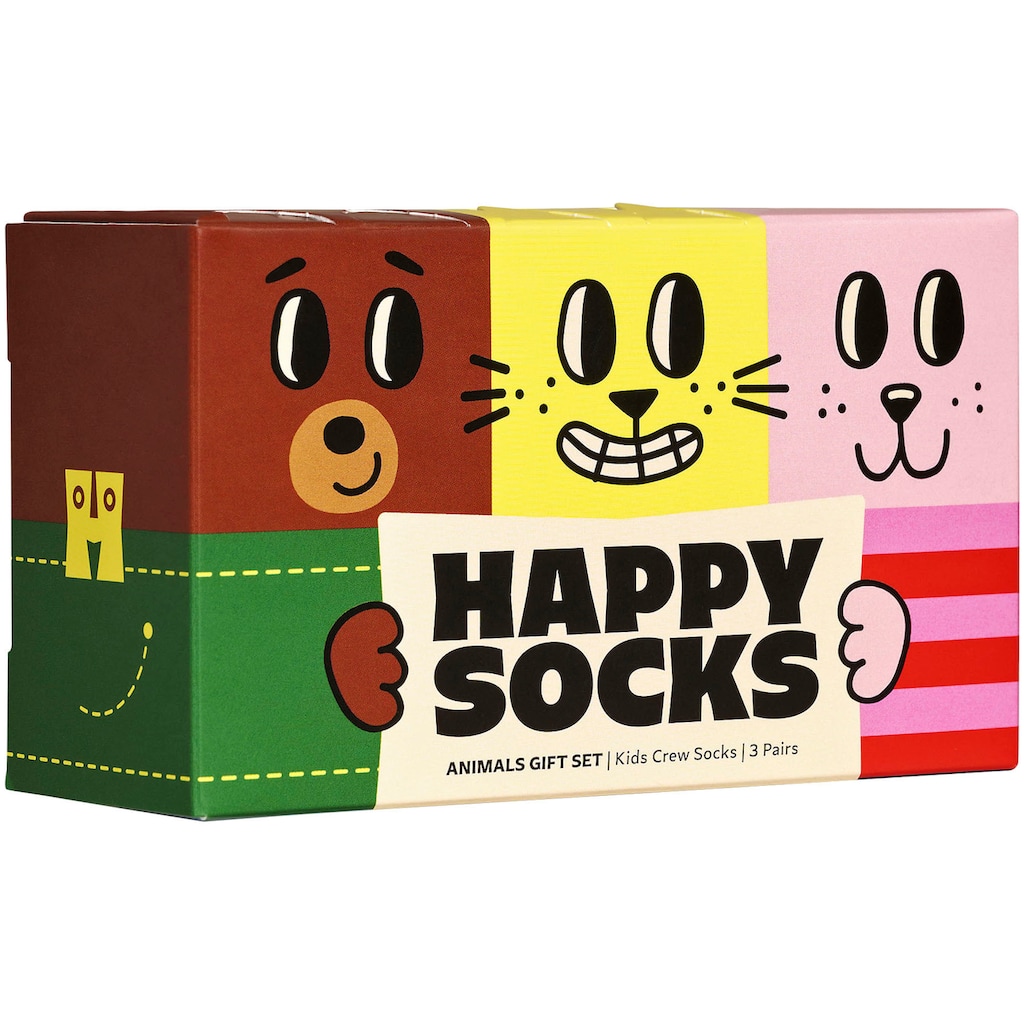 Happy Socks Socken, (3 Paar), Animal Gift Set