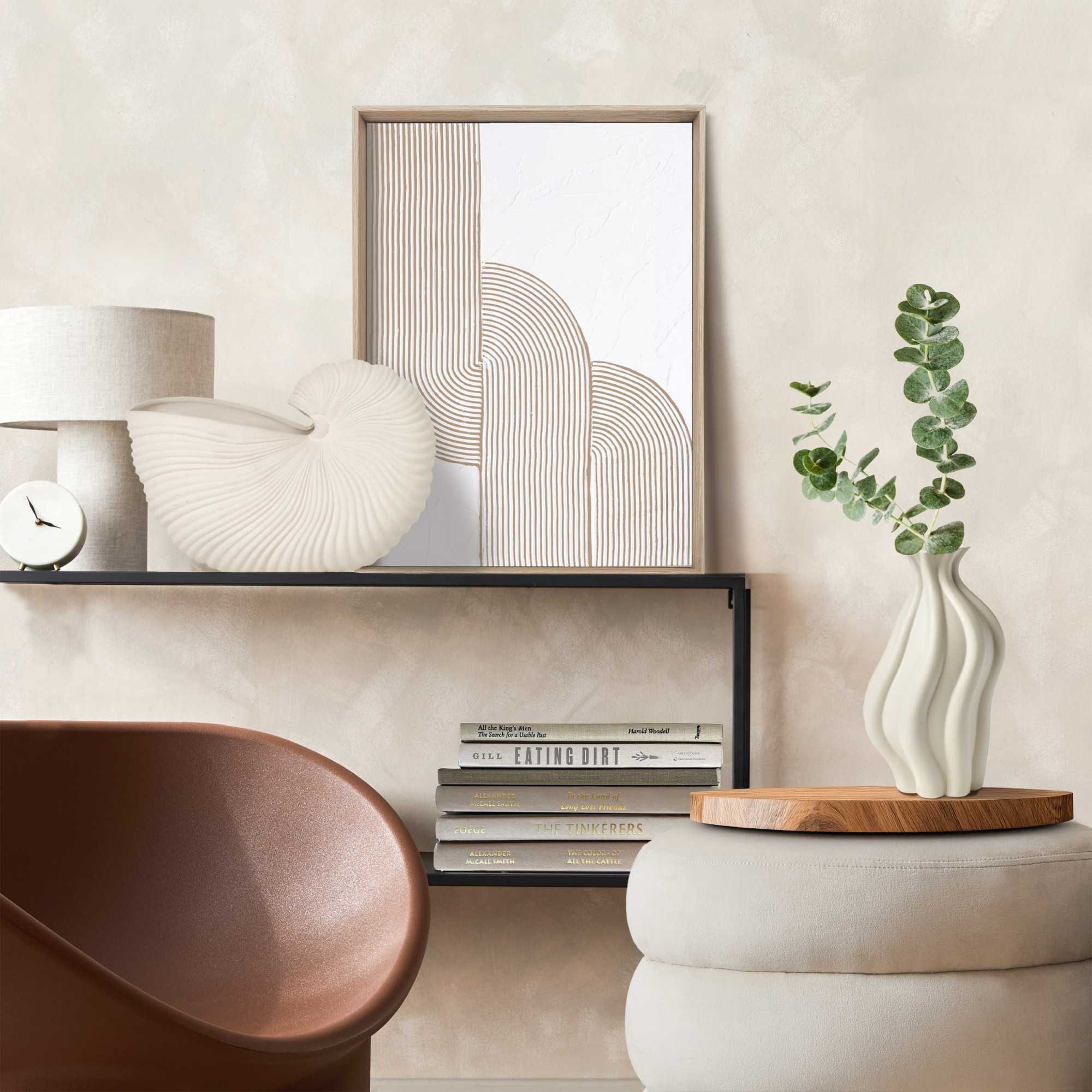 Reinders! Wandbild »Schleife« Wohnzimmer - Beige - MDF - Abstrakt - 30x40 cm