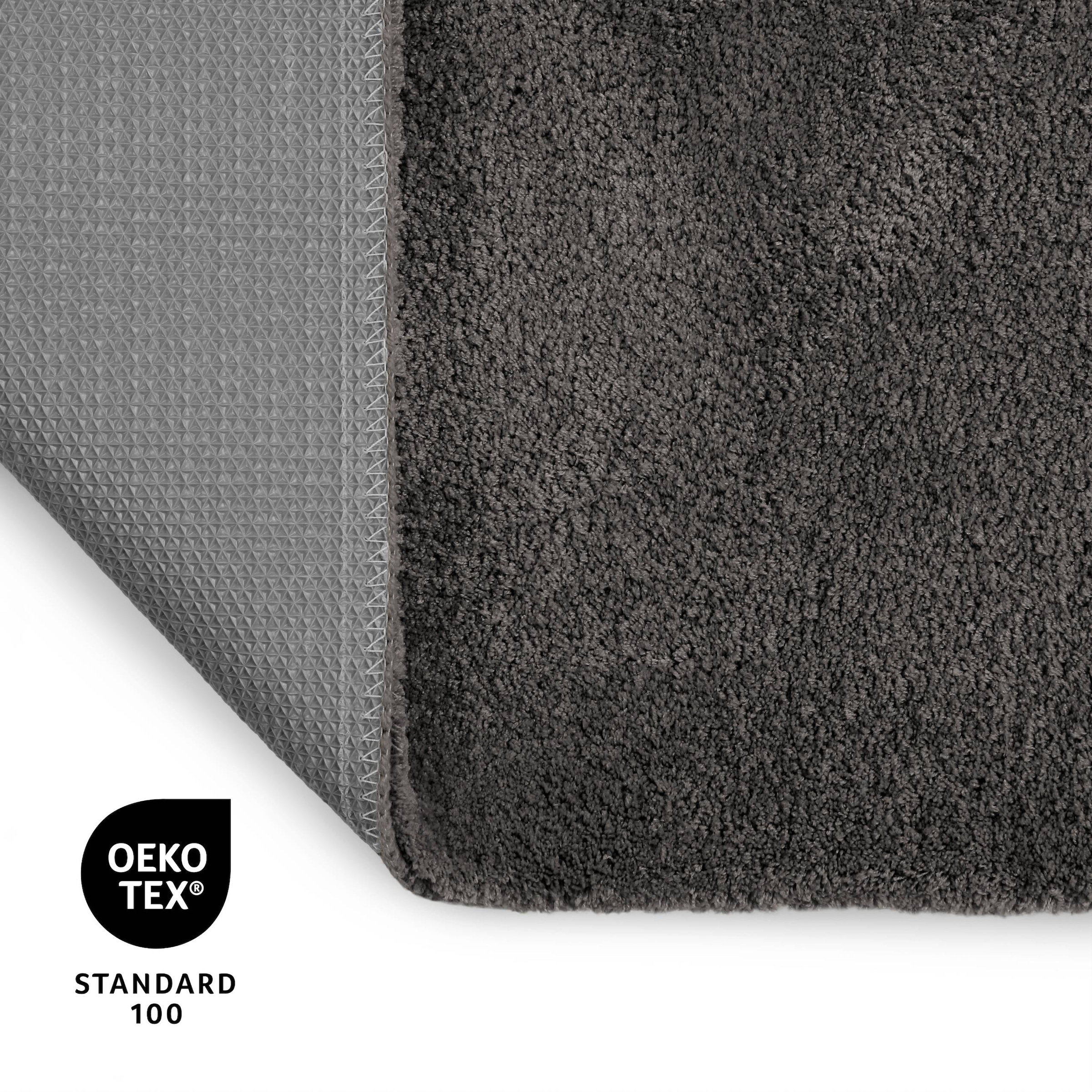 OTTO home Badematte »Neele« Höhe 20 mm rutschhemmend beschichtet schnell trocknend Badteppich, getuftet, modern, Uni, antirutsch, flauschig, Hochflor