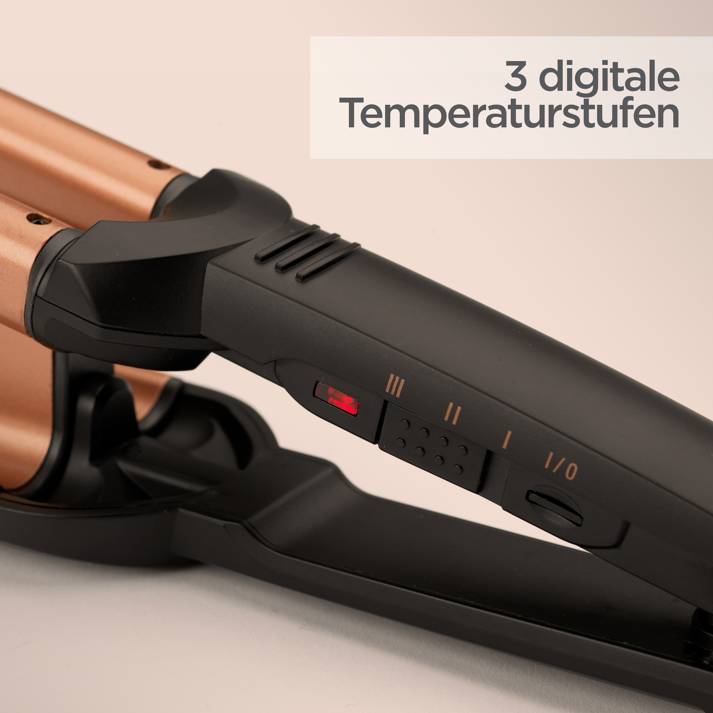 BaByliss Welleneisen »Deep Waves Welleneisen für große Wellen / Beach Waves, W2447E« Turmalin-Keramik, Lockenstab, 3 Temperaturen bis 200°C, Wellenstyler