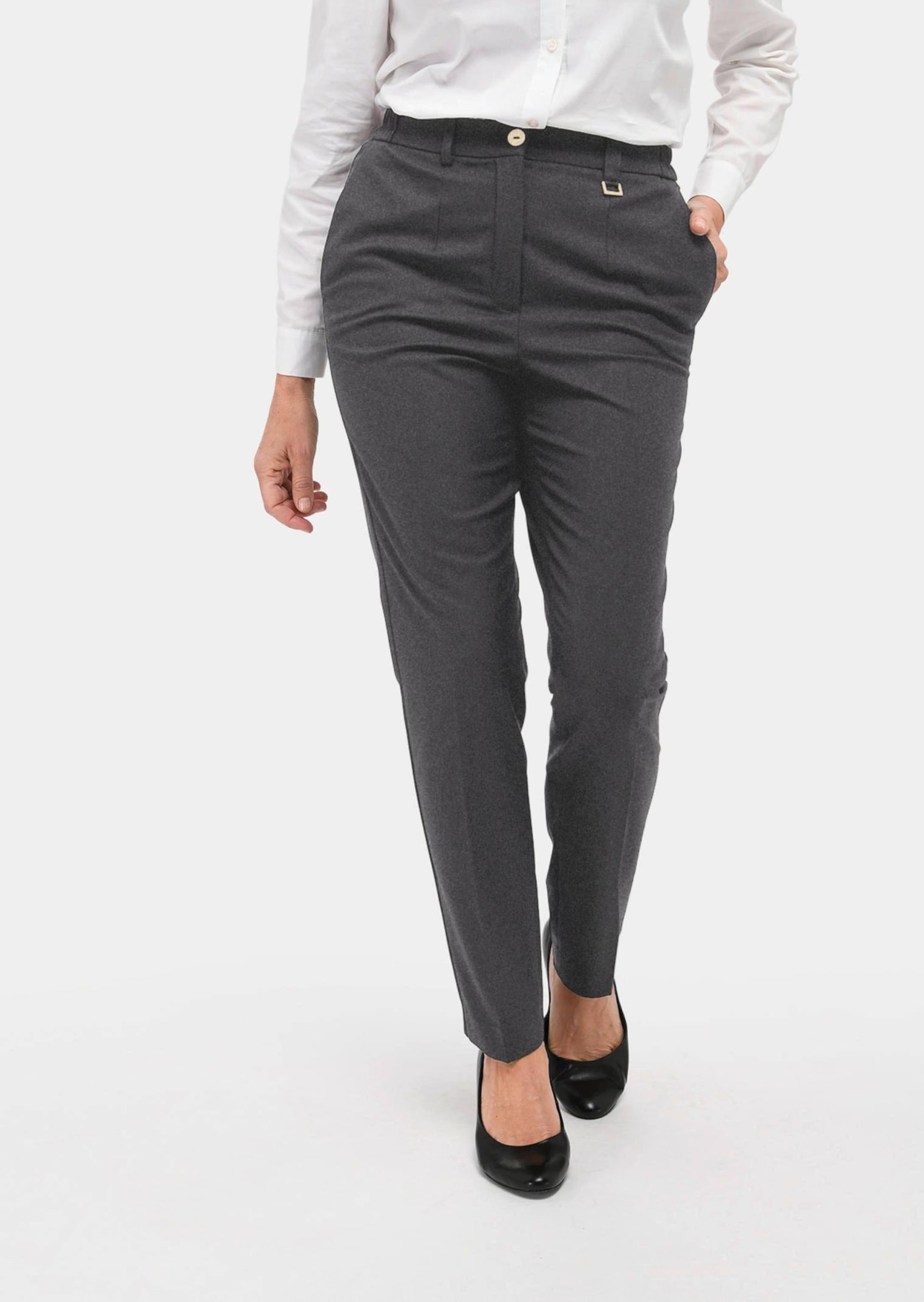 GOLDNER Stoffhose »Bequeme Hose LOUISA COMFORT+ mit Bügelfalte«