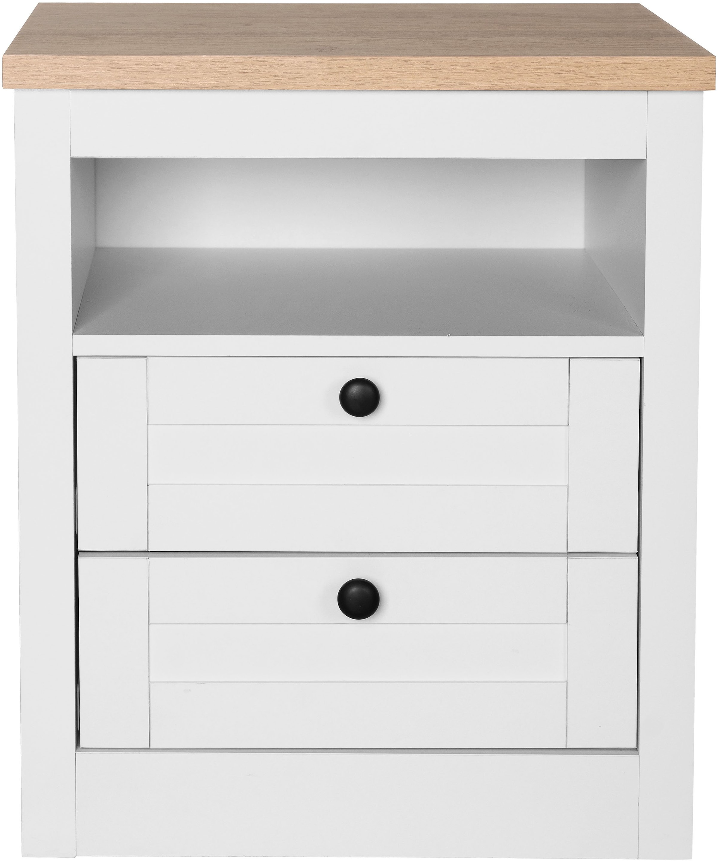 OTTO home Nachtkonsole »2er Set Büsum Nachtschrank Beistellschrank« Spar-Set, 2 Schränke im Lieferumfang,  Nachttisch im Landhaus Design mit 2 Schubladen Bestseller