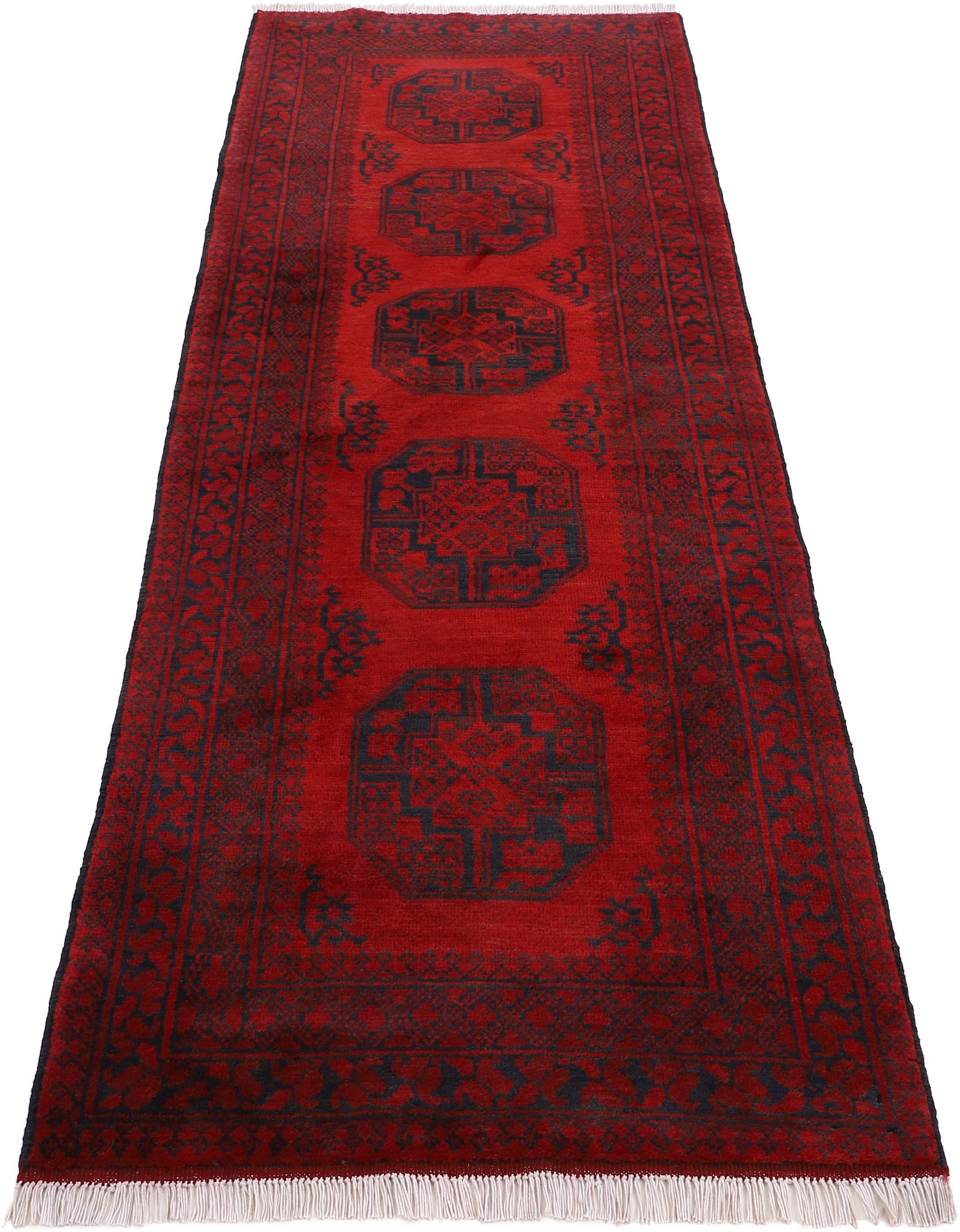 Woven Arts Orientteppich »Afghan Akhche ,   auch als Läufer« rechteckig 10 mm Höhe handgeknüpft, reine Wolle für ein warmes Raumklima, Wohnzimmer