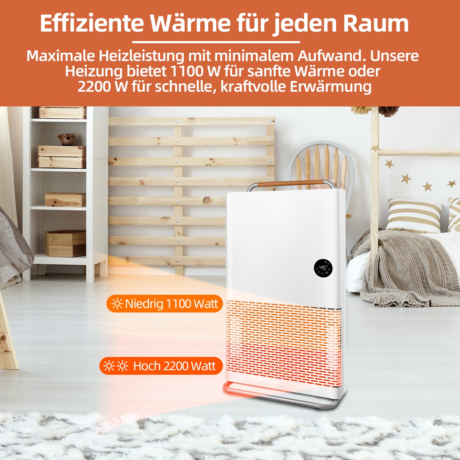 SHX Konvektor, 2200 W, Smart Home fähig (Wifi), Tragegriff
