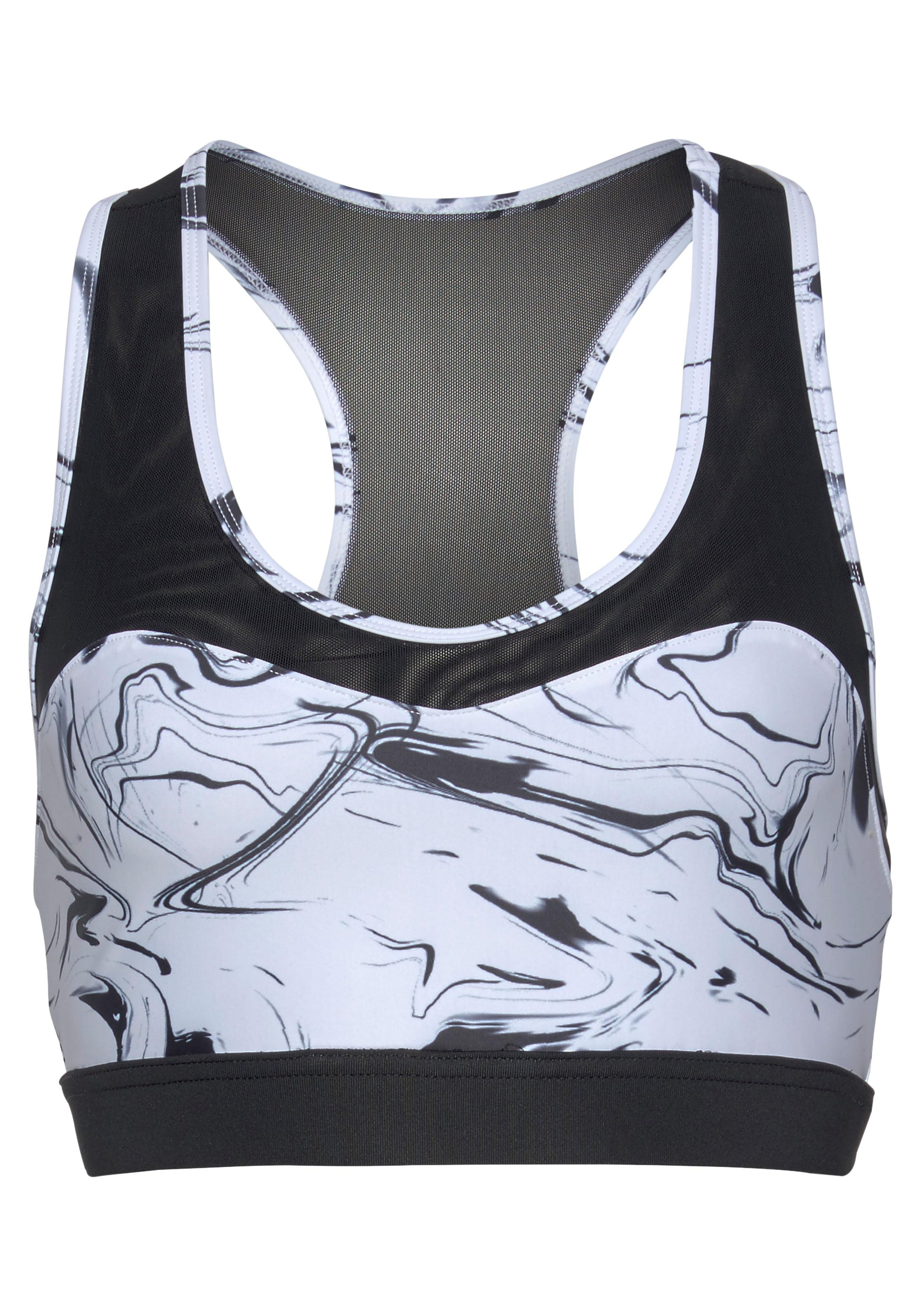 LASCANA ACTIVE Funktionsshirt »Black Marble«, Sporttop mit Racerback und Mesh