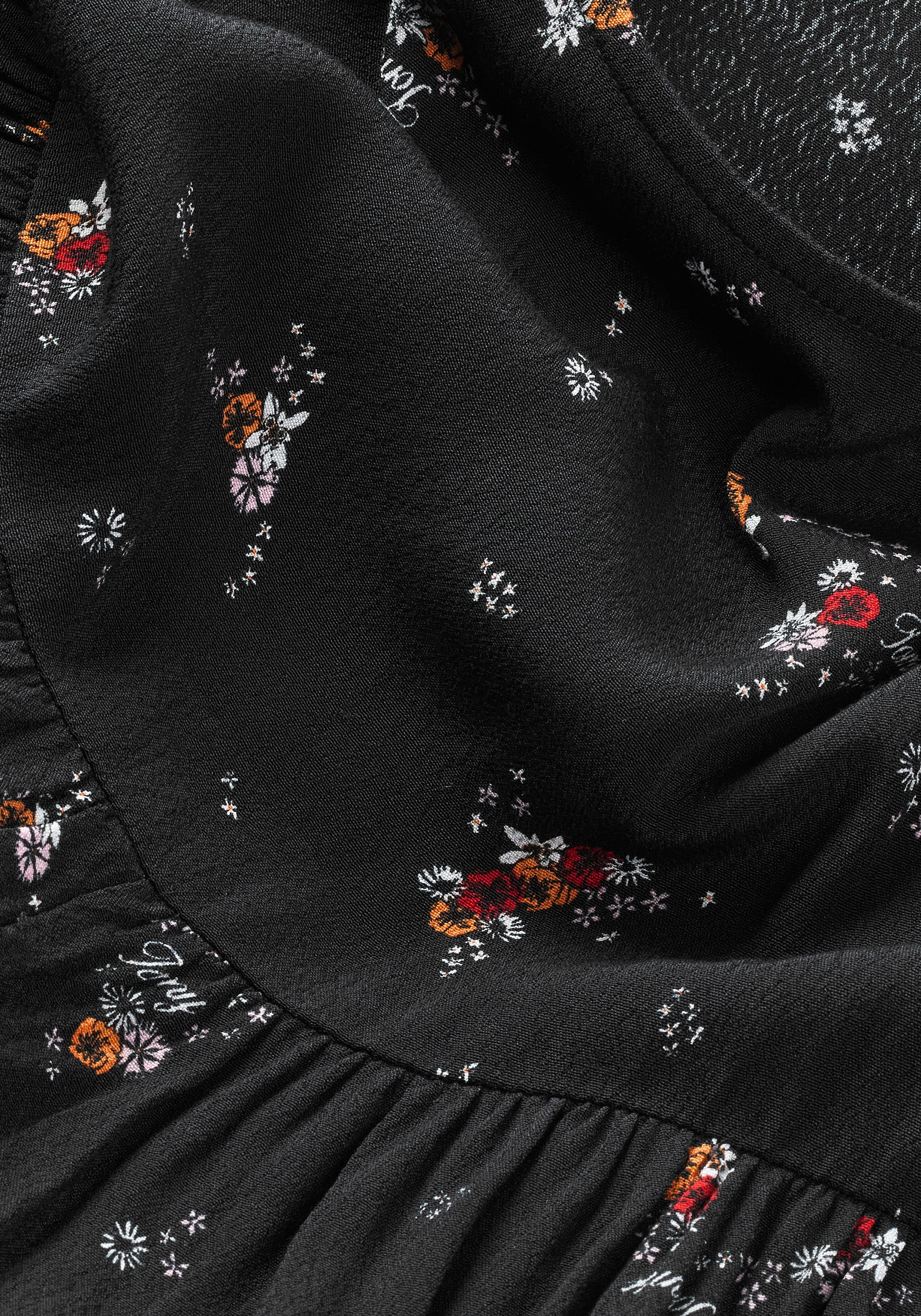 Tommy Jeans Blusenkleid »TJW BLACK FLORAL TIERD DRESS EXT«, mit Blumenprint