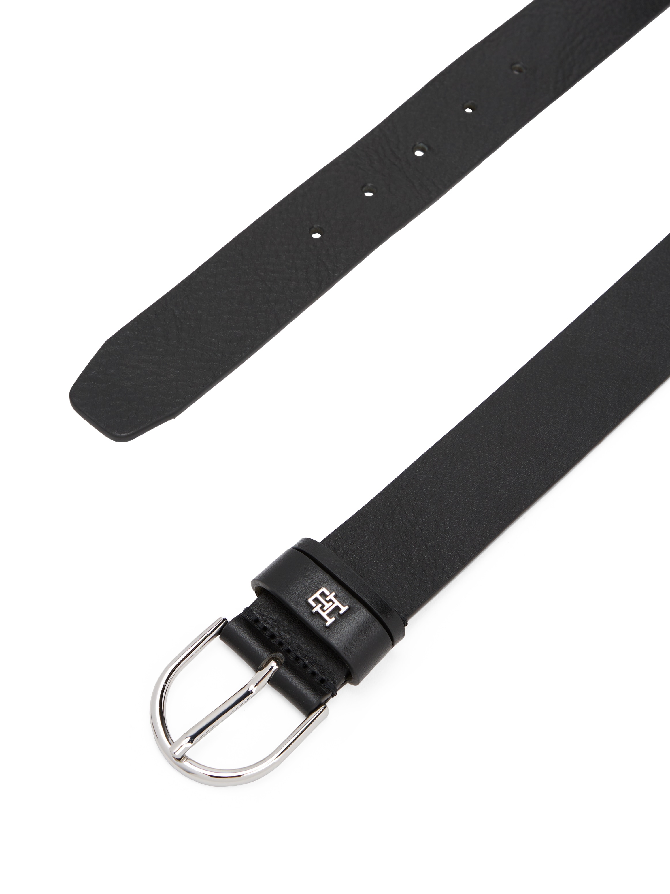 Tommy Hilfiger Ledergürtel »ESSENTIAL EFFORTLESS 3.5«, Ovale Einfachdornschließe, Logoemblem