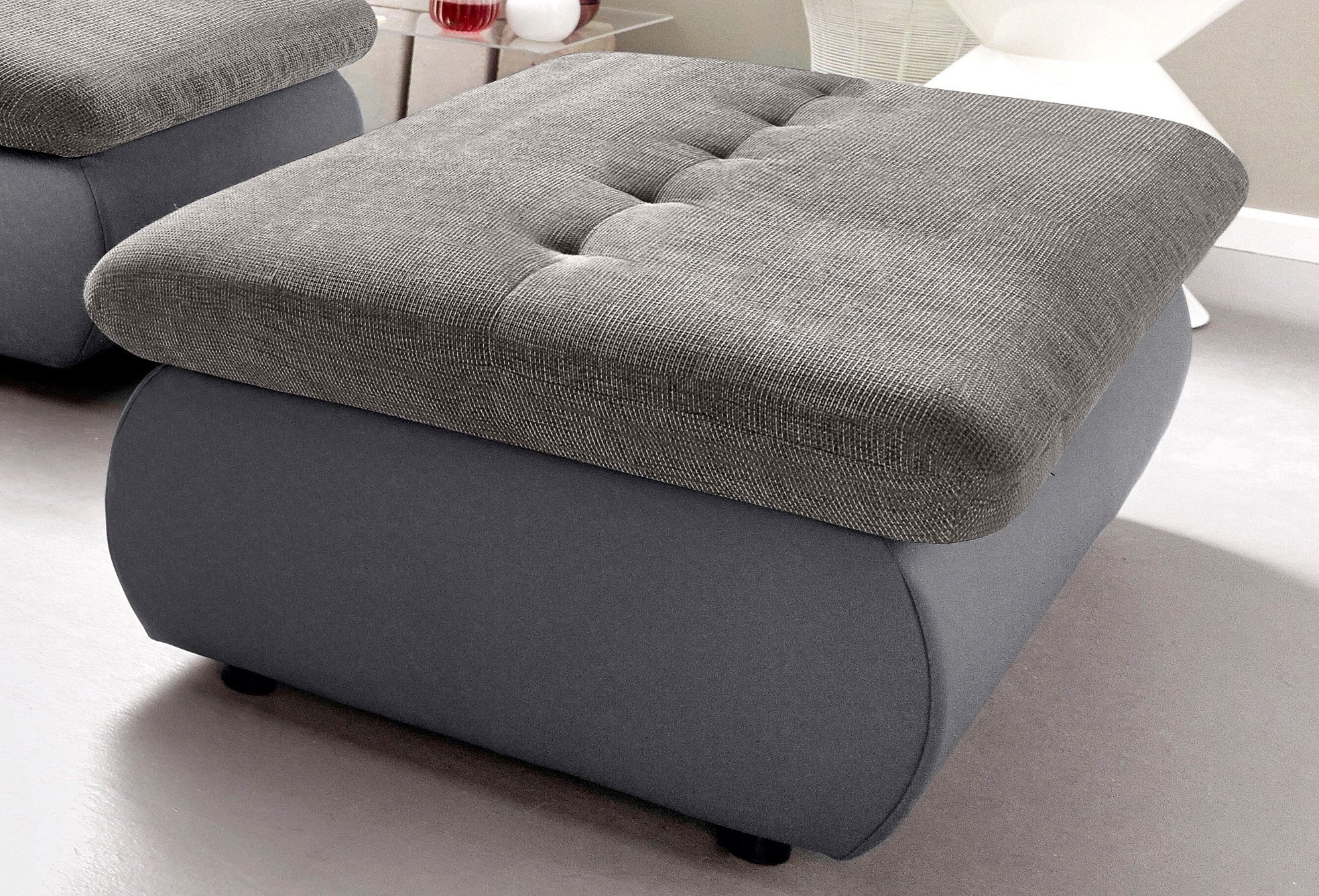 TRENDMANUFAKTUR Hocker, mit Stauraumfach