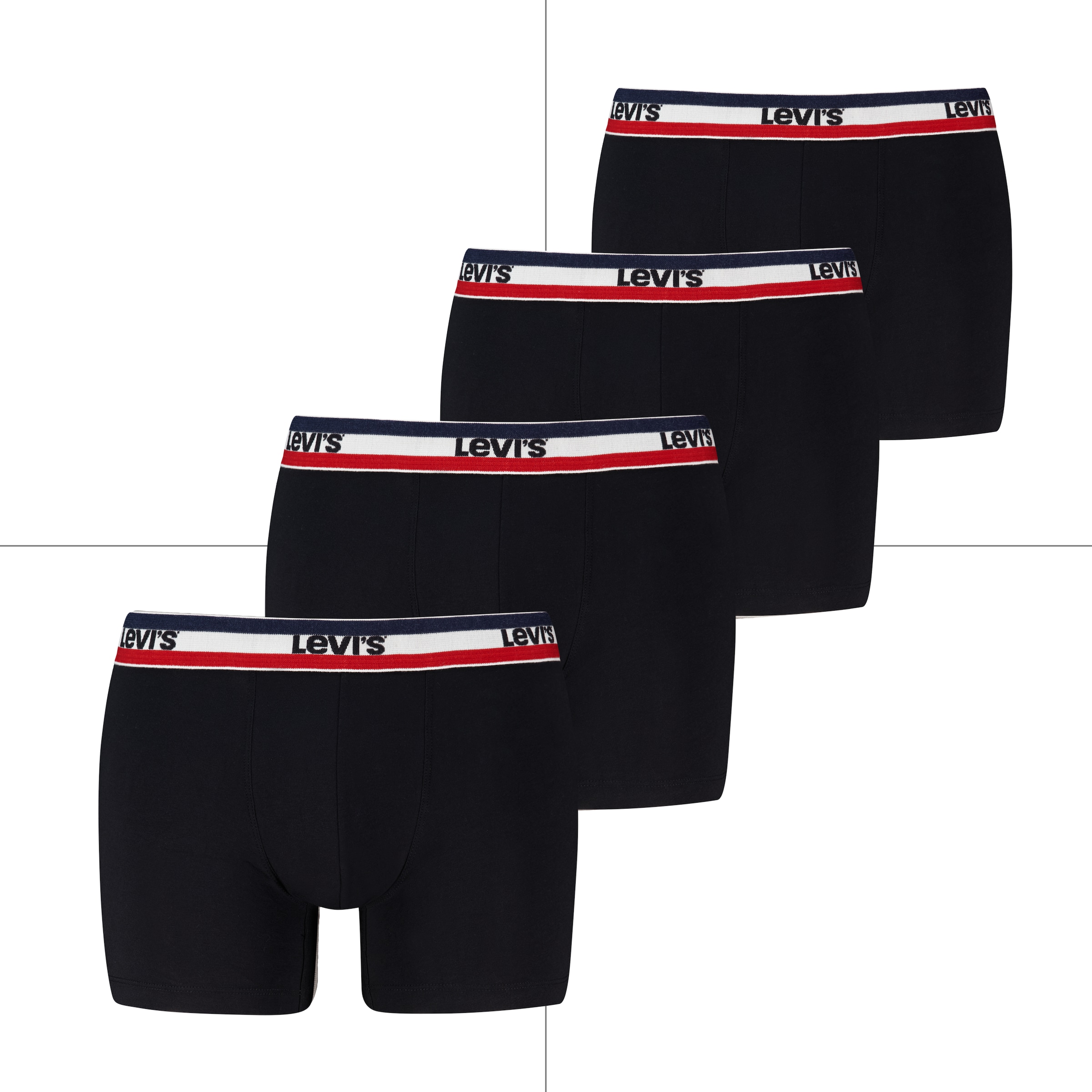 Levi's® Boxershorts »LEVIS MEN REPEAT SPW LOGO BOXER BRIEF 4P« 4er Pack, 