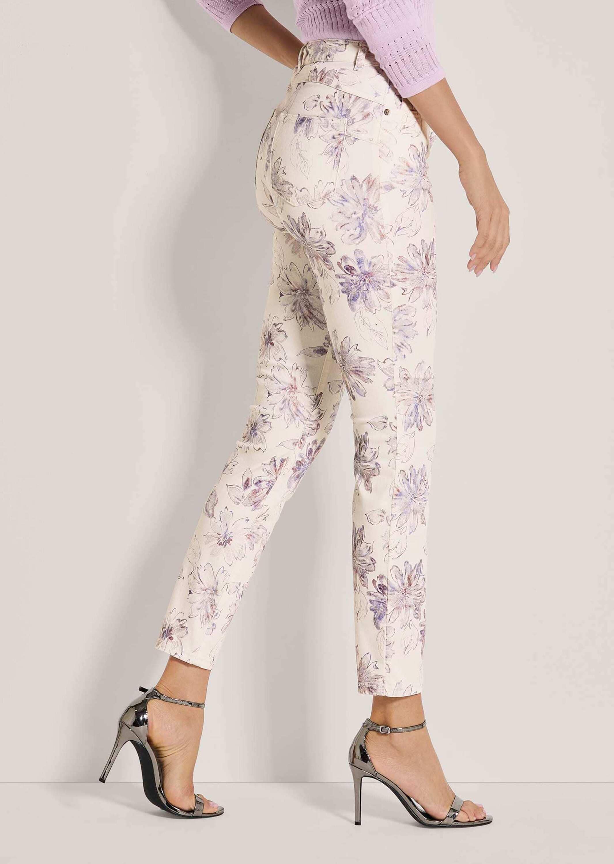 MADELEINE Chinos »Druckhose Schlanke Hose mit Unikat-Print«