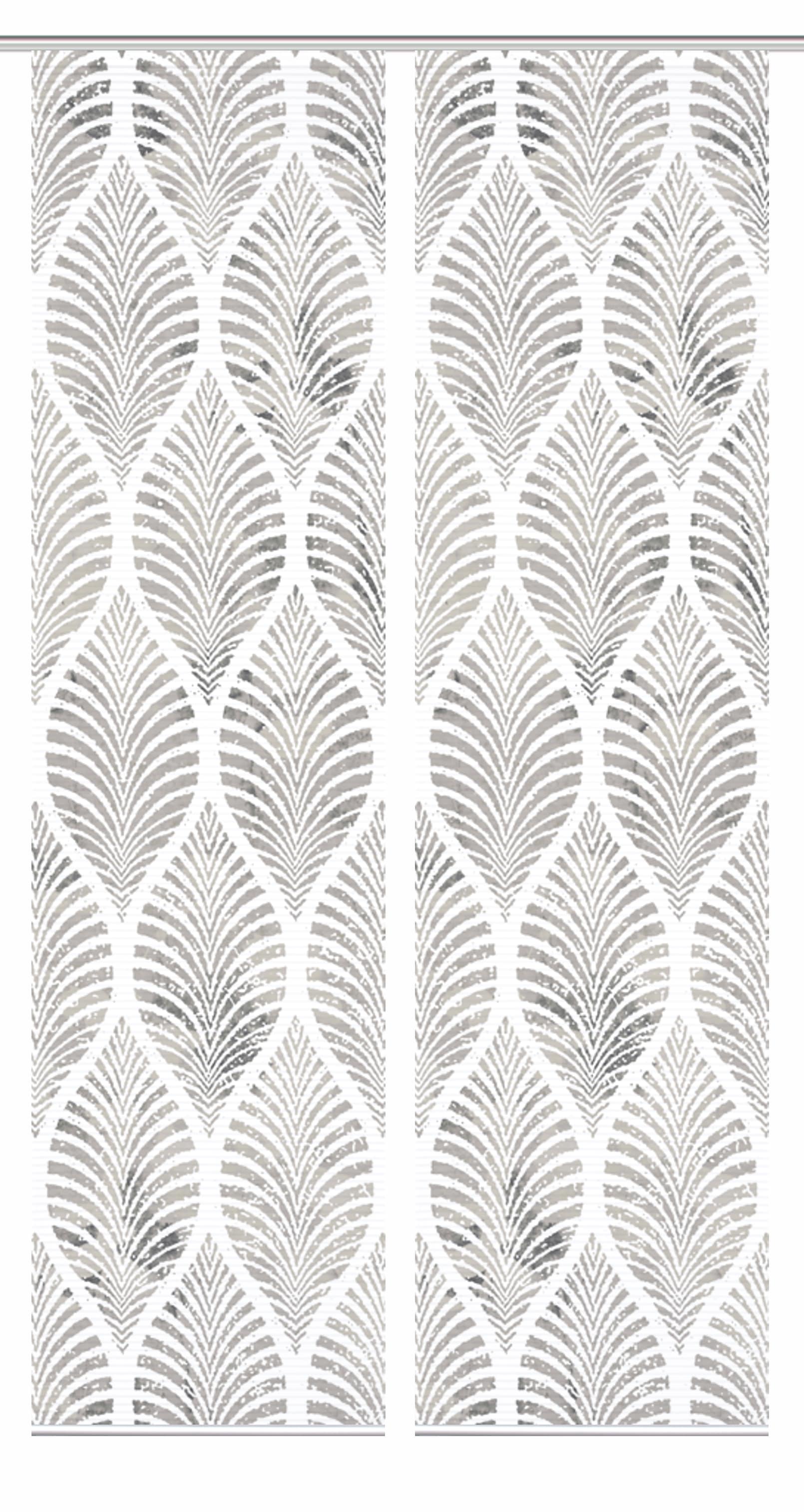 HOME in green Schiebegardine »VIDARO« Paneelwagen 2 Stk. tlg. SET DIGITALDRUCK,BAMBUSOPTIK RECYCELT