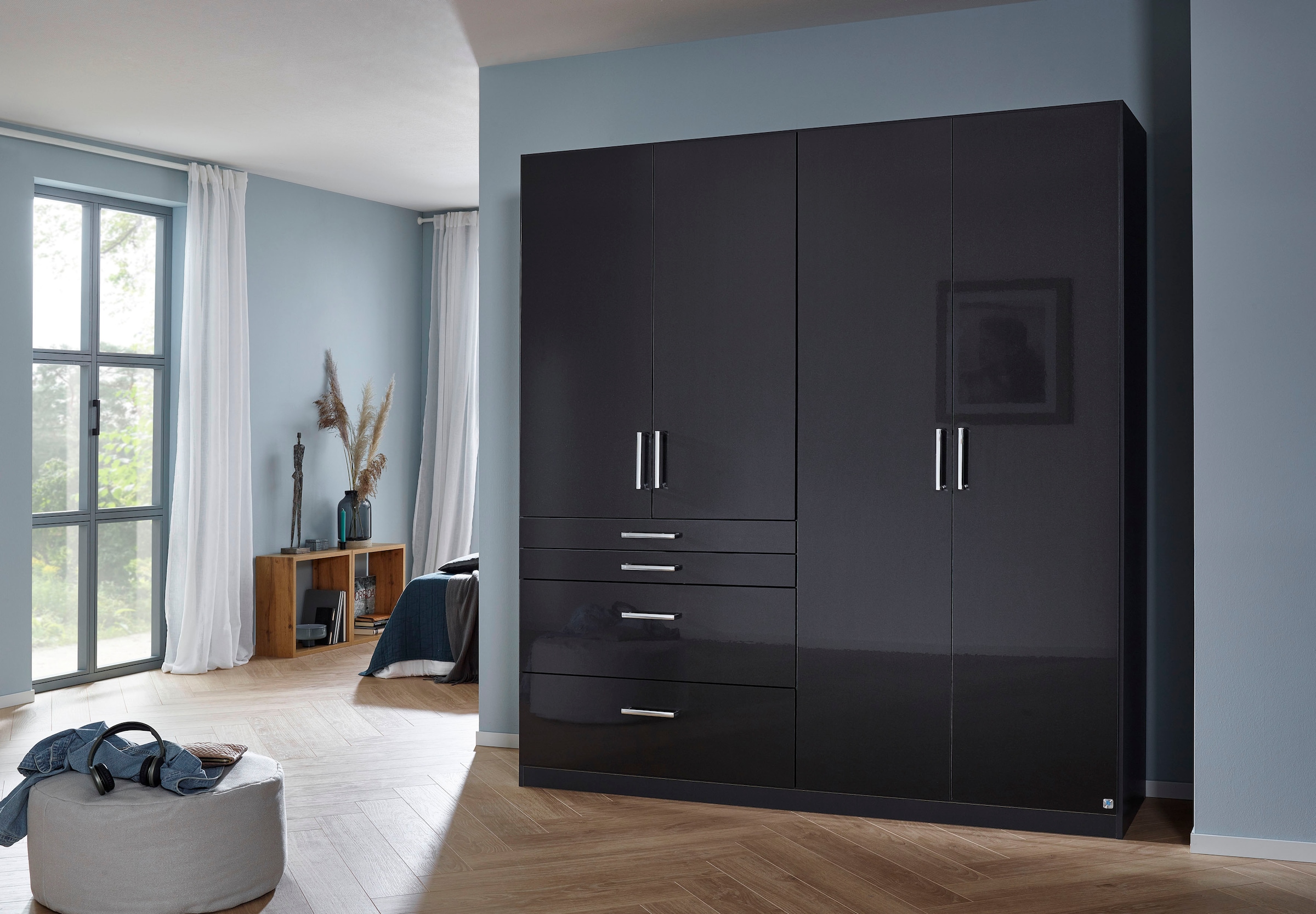 rauch Drehtürenschrank »Kleiderschrank Schrank Garderobe Garderobenschrank Topseller HOMBURG«, mit viel Stauraum, oberer Schubkasten mit Einteilung MADE IN GERMANY