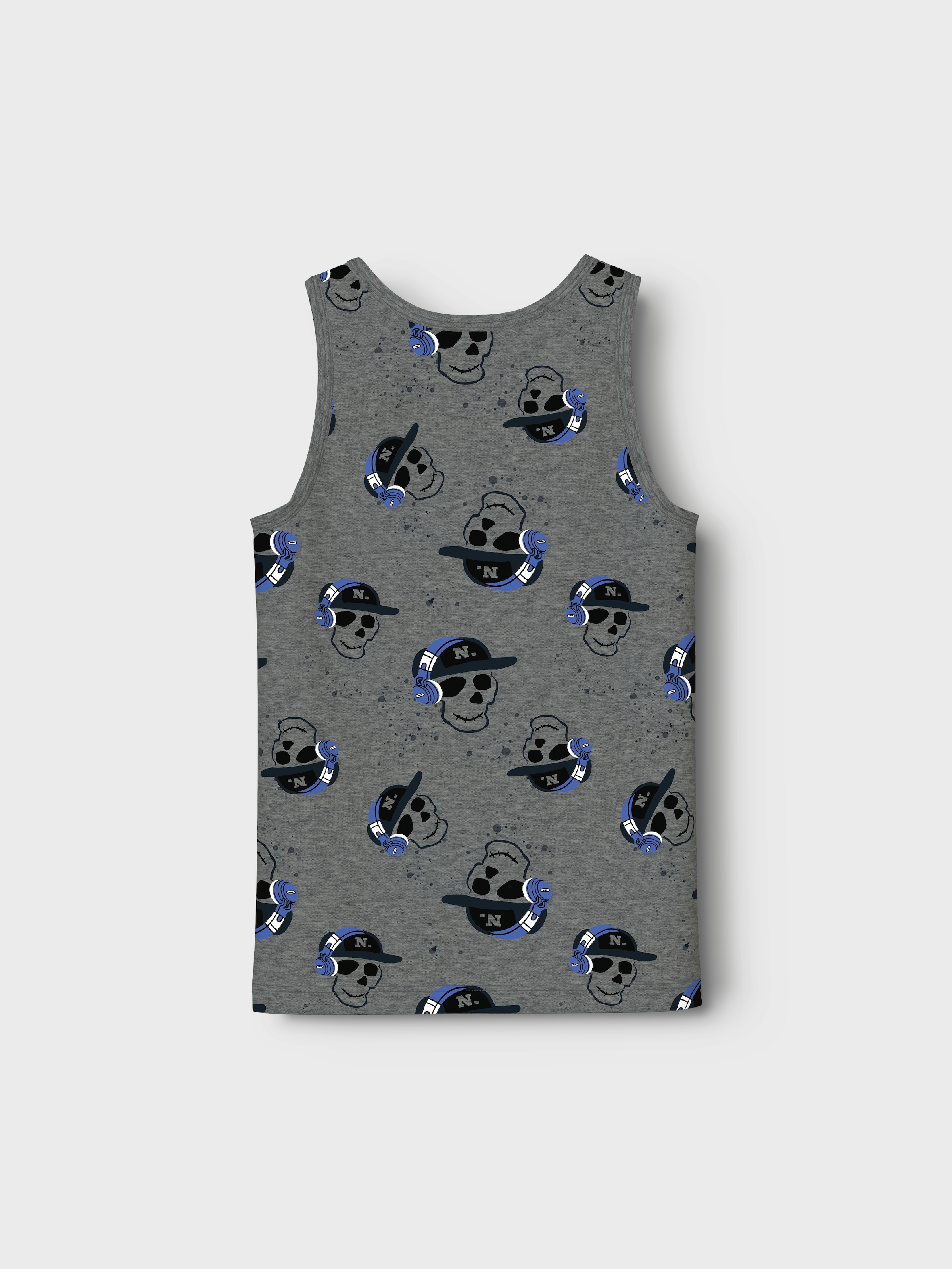 Name It Unterhemd »NKMTANK TOP 2P DARK GREY MEL SKULL NOOS«, (Set, 2 St.)
