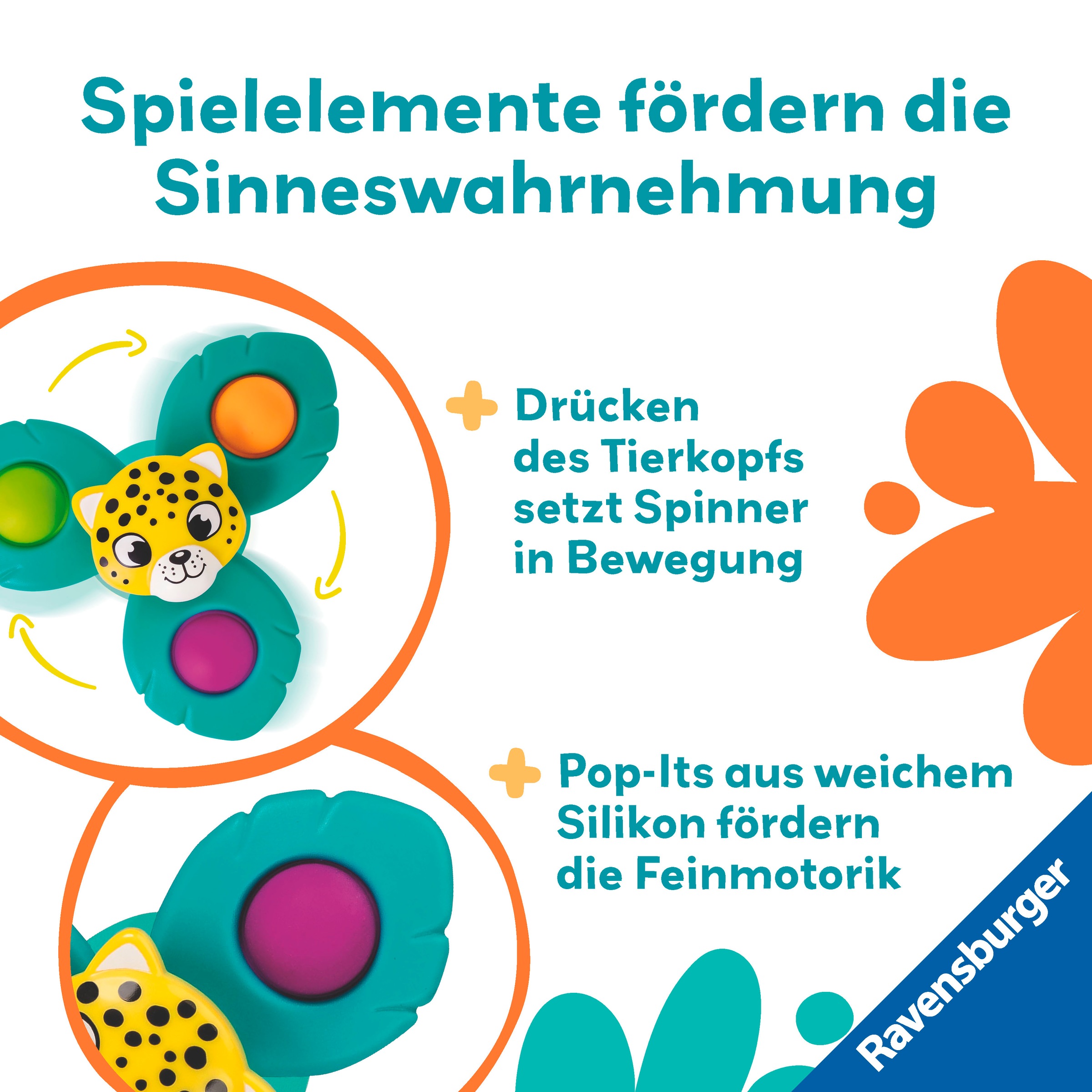 Ravensburger Lernspielzeug »Play+ Pop-it Spinner: Leopard«