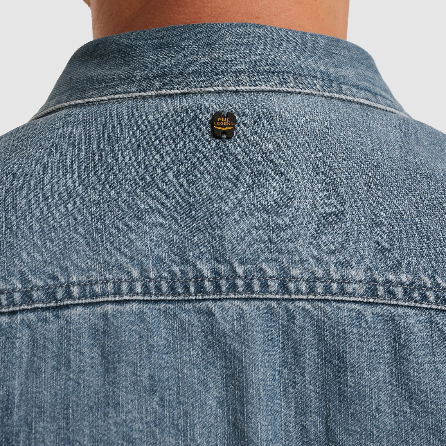 PME LEGEND Jeanshemd mit Logo Stickerei