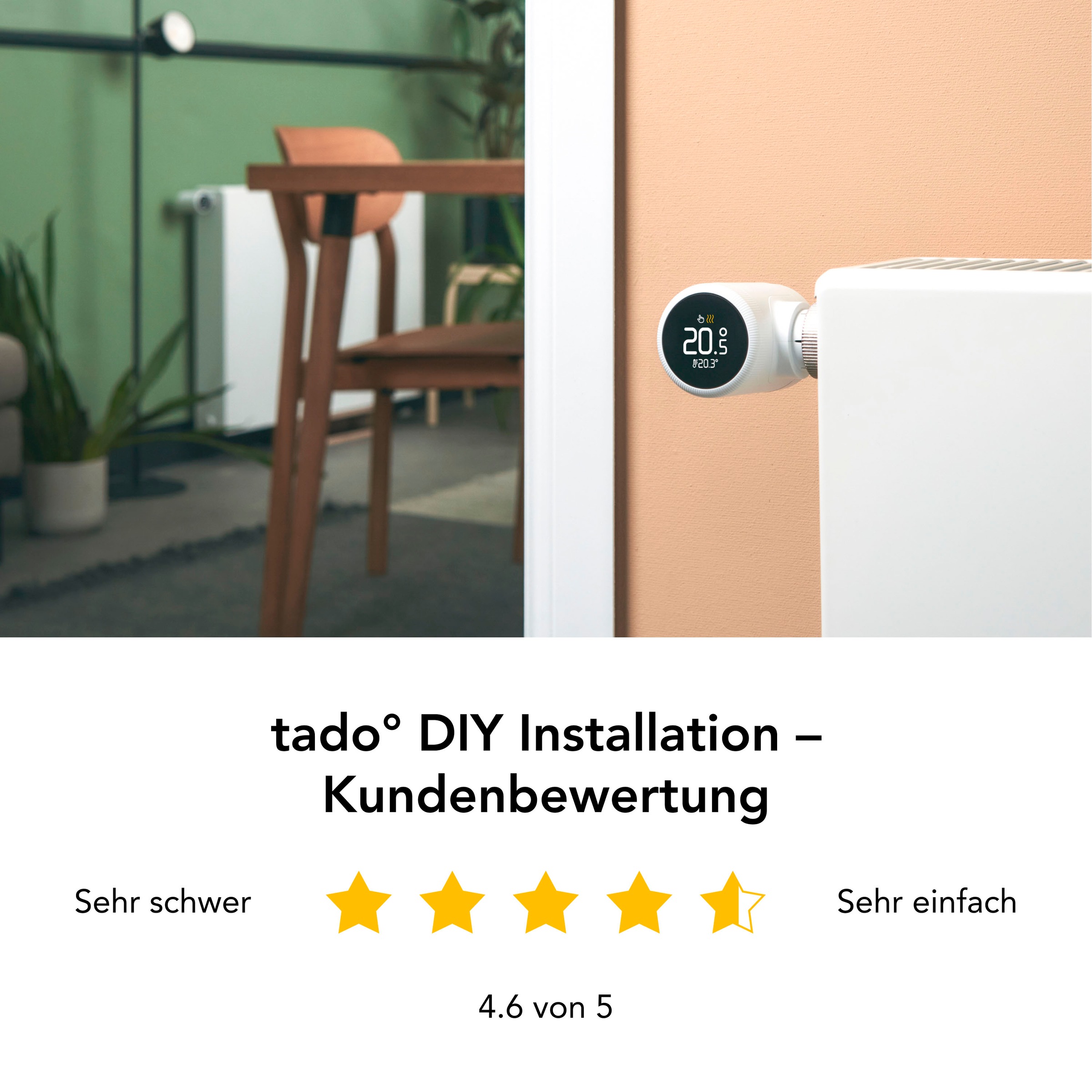 Tado Heizkörperthermostat »4x Heizkörper-Thermostat X + Bridge X + Sensor X«